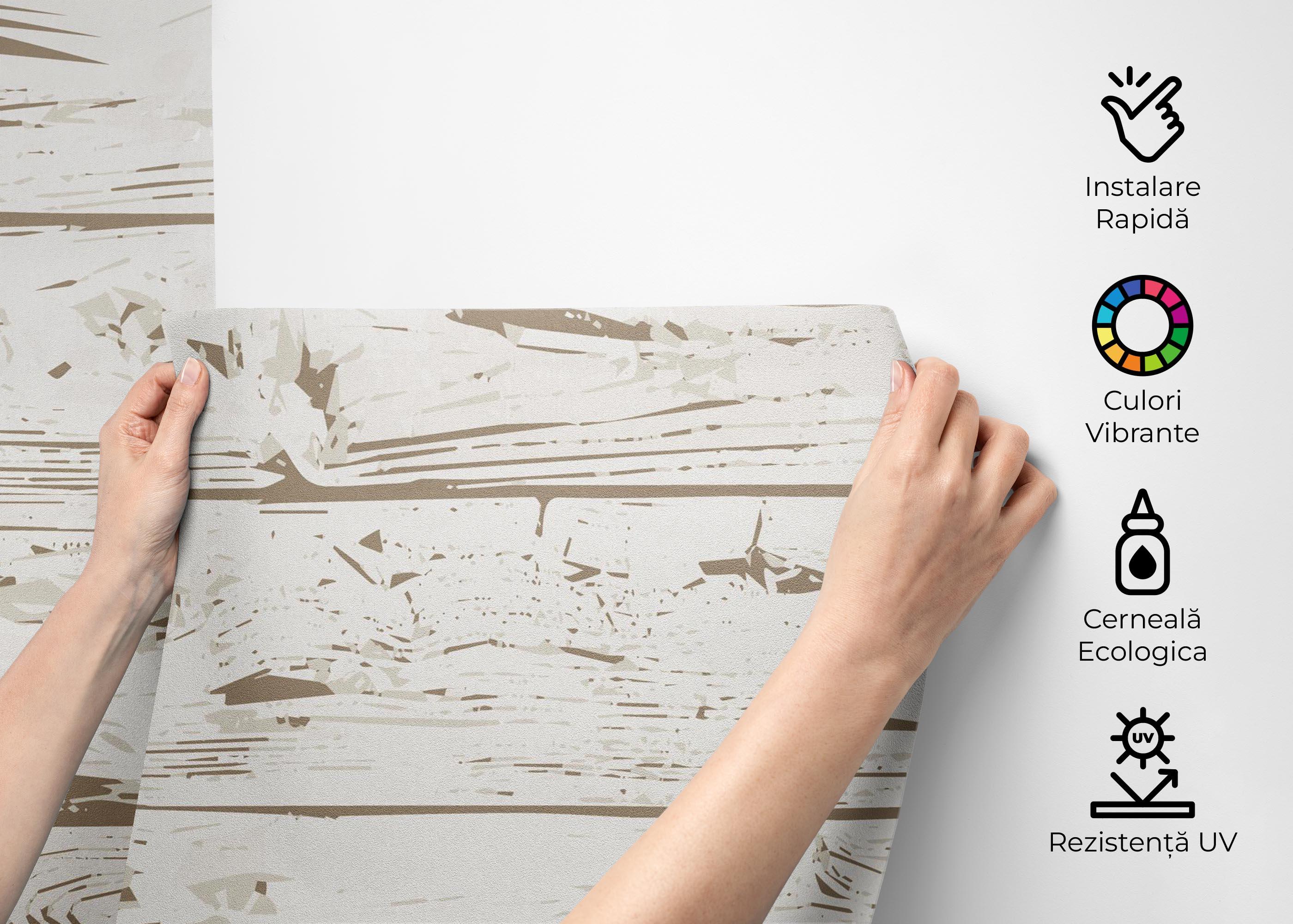 Fototapet Light Cream Wood mockup 2