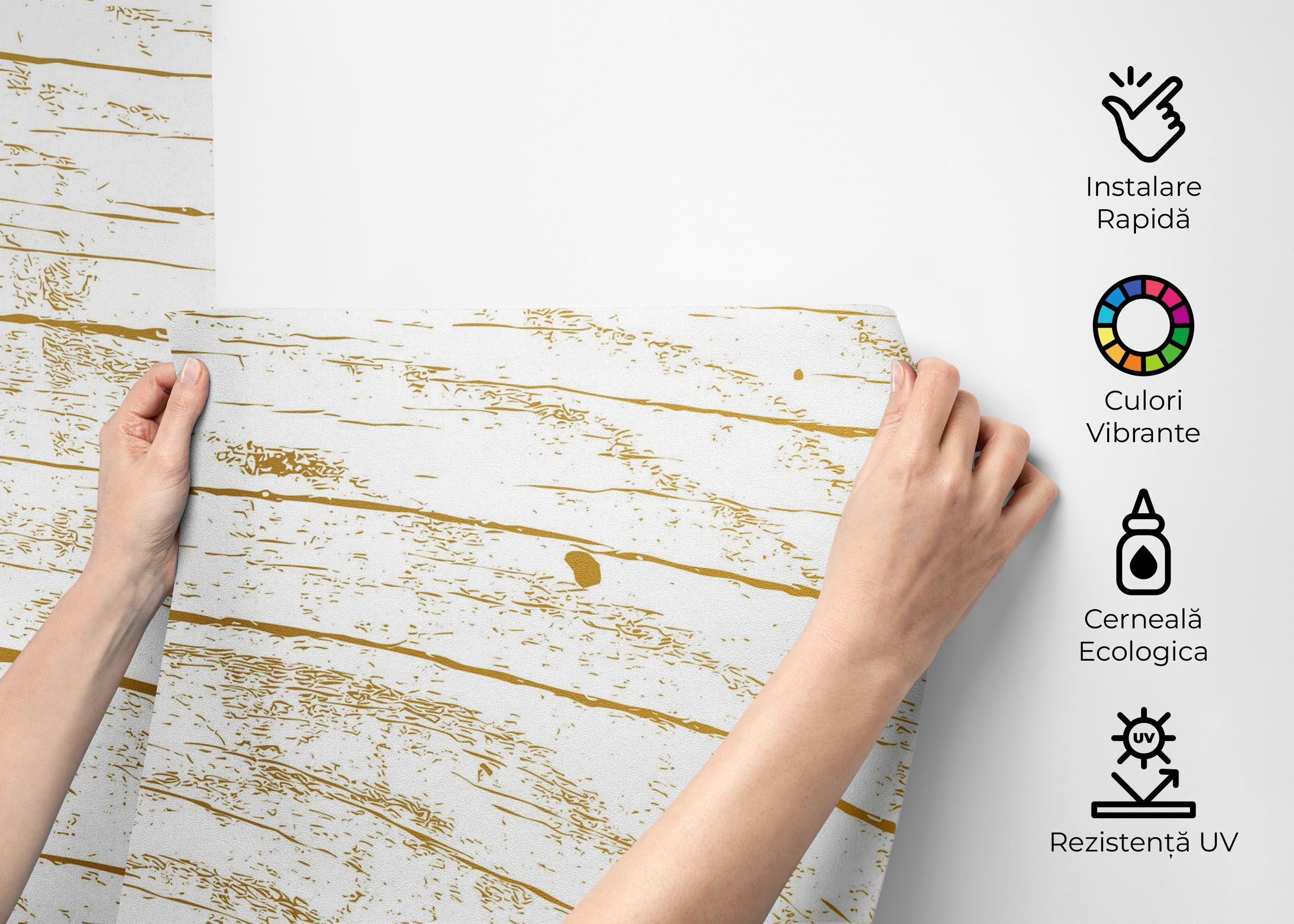 Fototapet White Gold Wood mockup 2