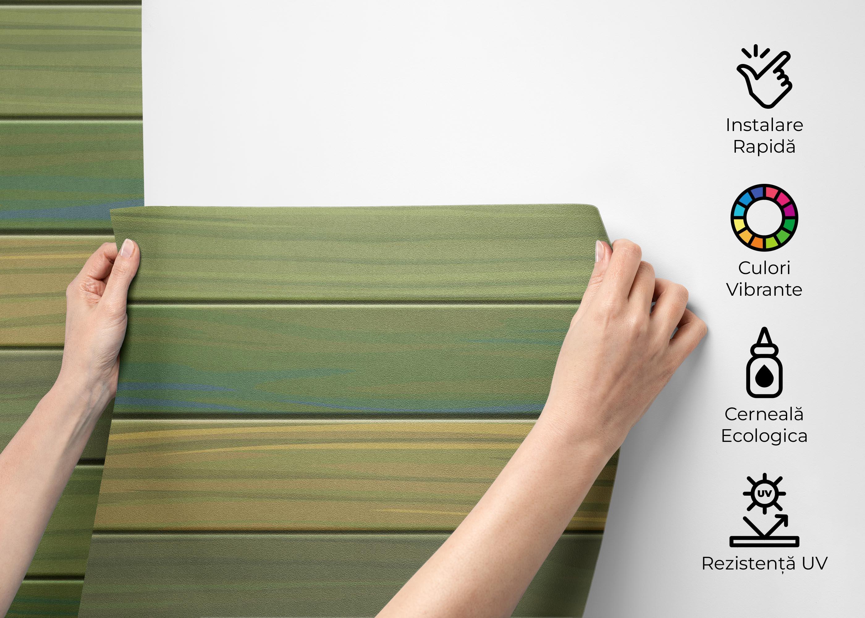 Fototapet Wood Pastel Green mockup 2