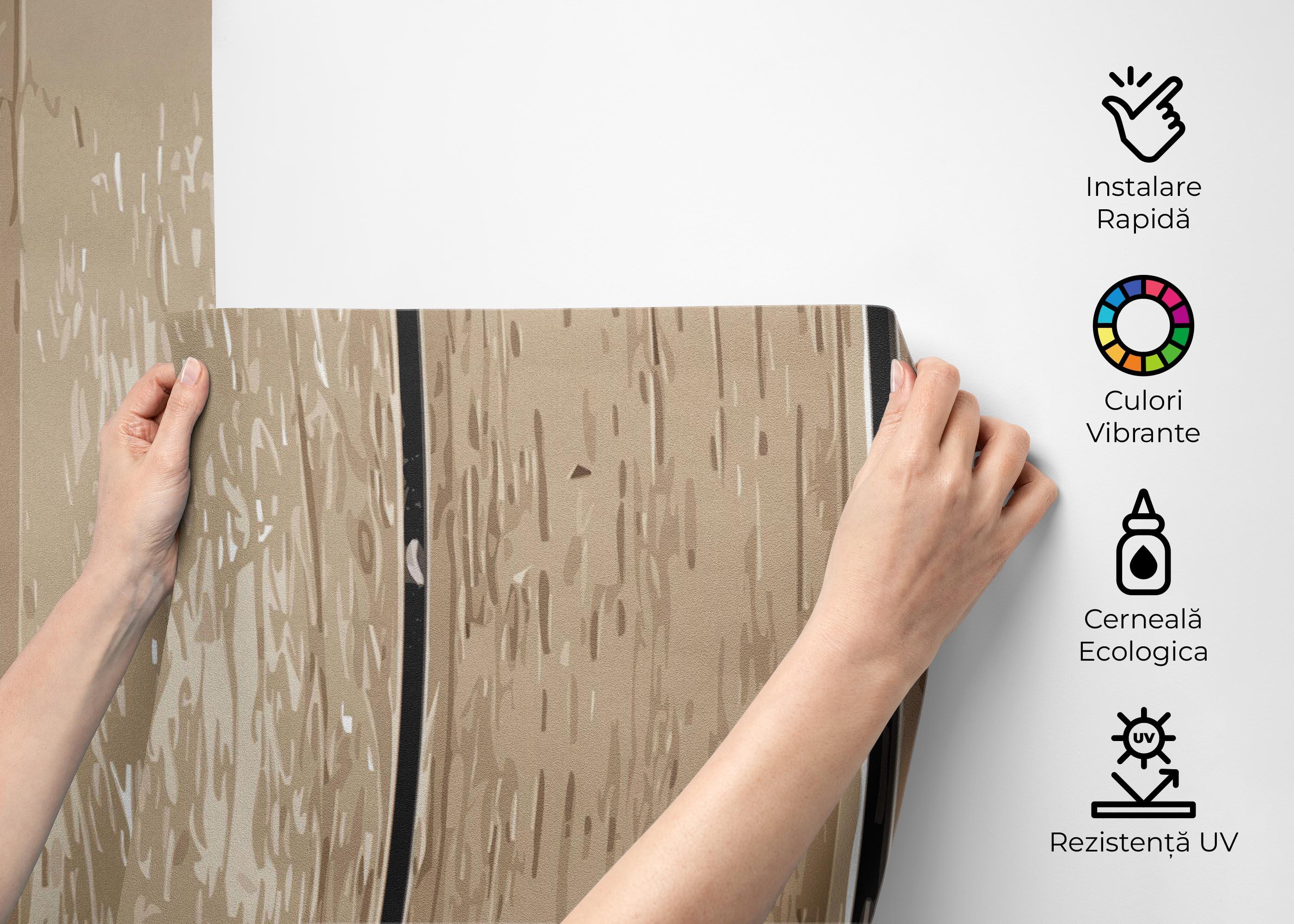 Fototapet Wooden Boards mockup 2