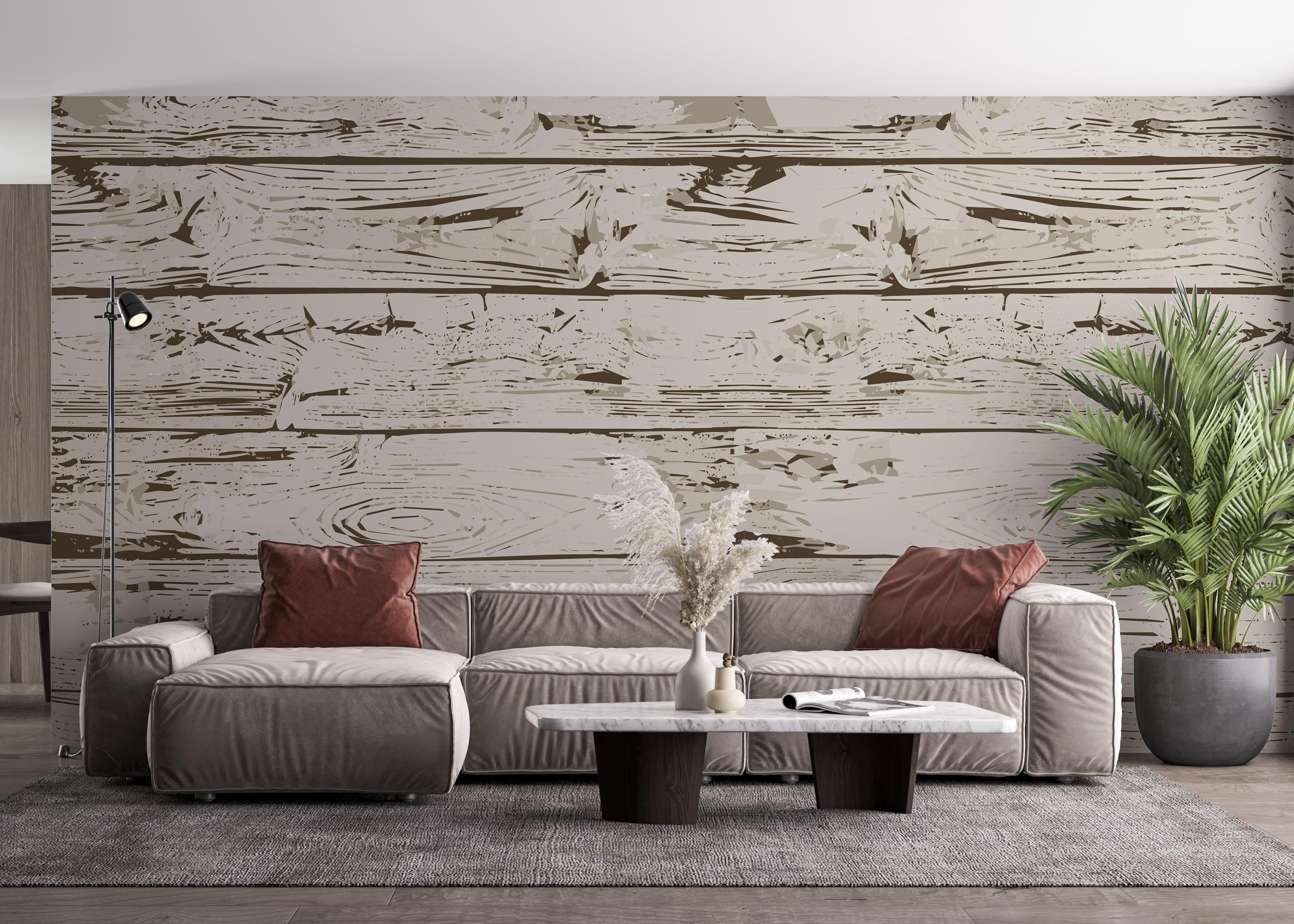 Fototapet Cream Brown Wood mockup 4