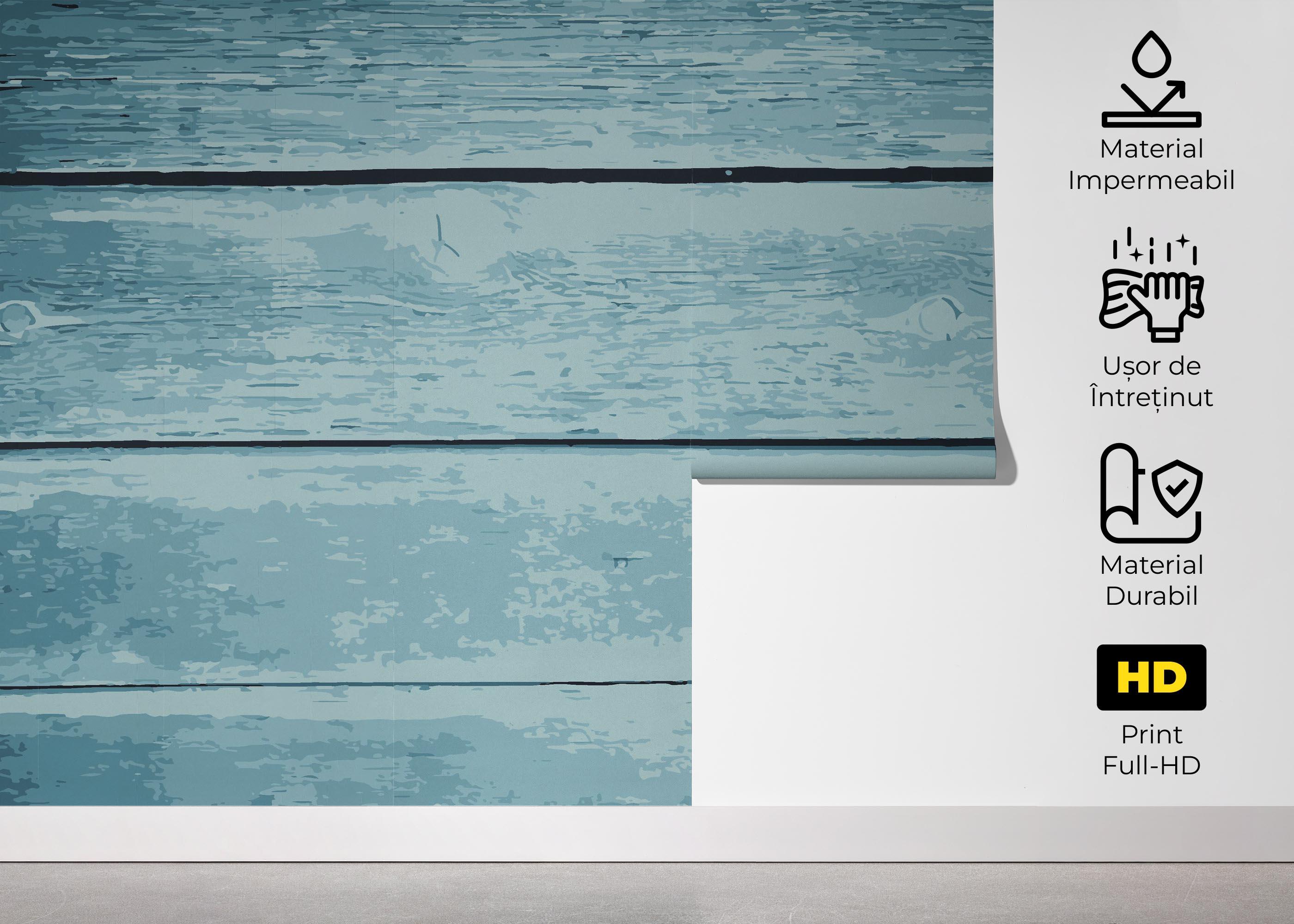 Fototapet Blue Nice Wood mockup 5