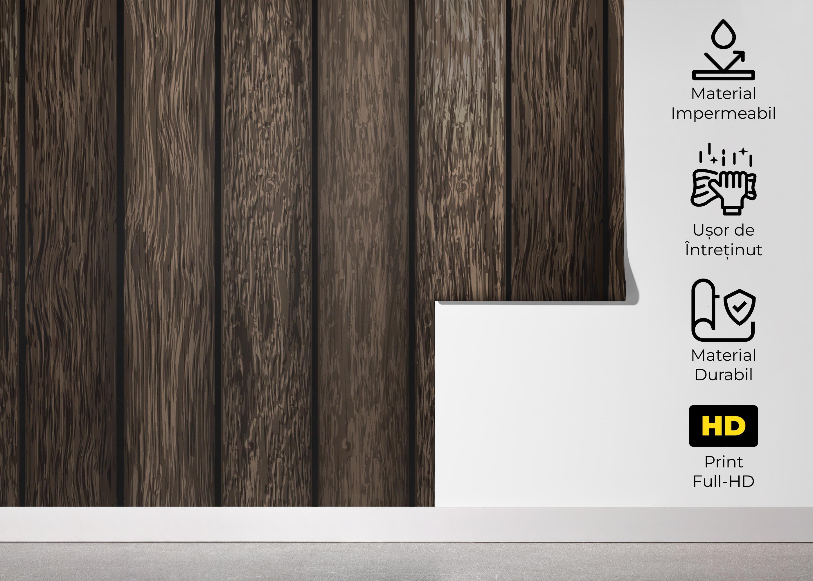 Fototapet Brown Cream Wood mockup 5