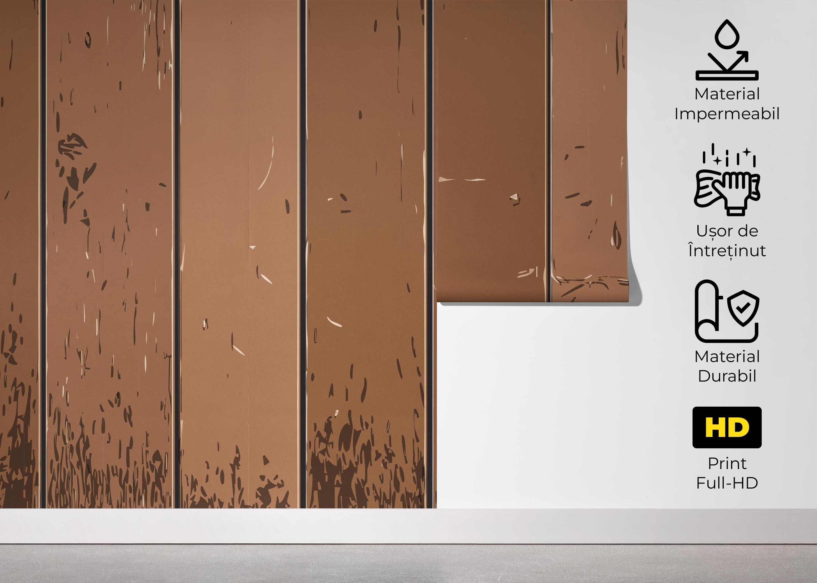 Fototapet Brown Shades Wood mockup 5