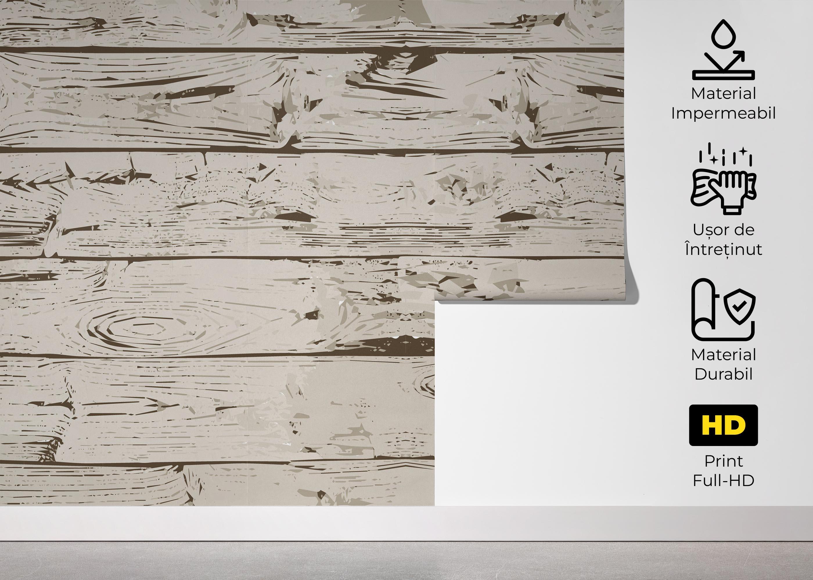 Fototapet Cream Brown Wood mockup 5