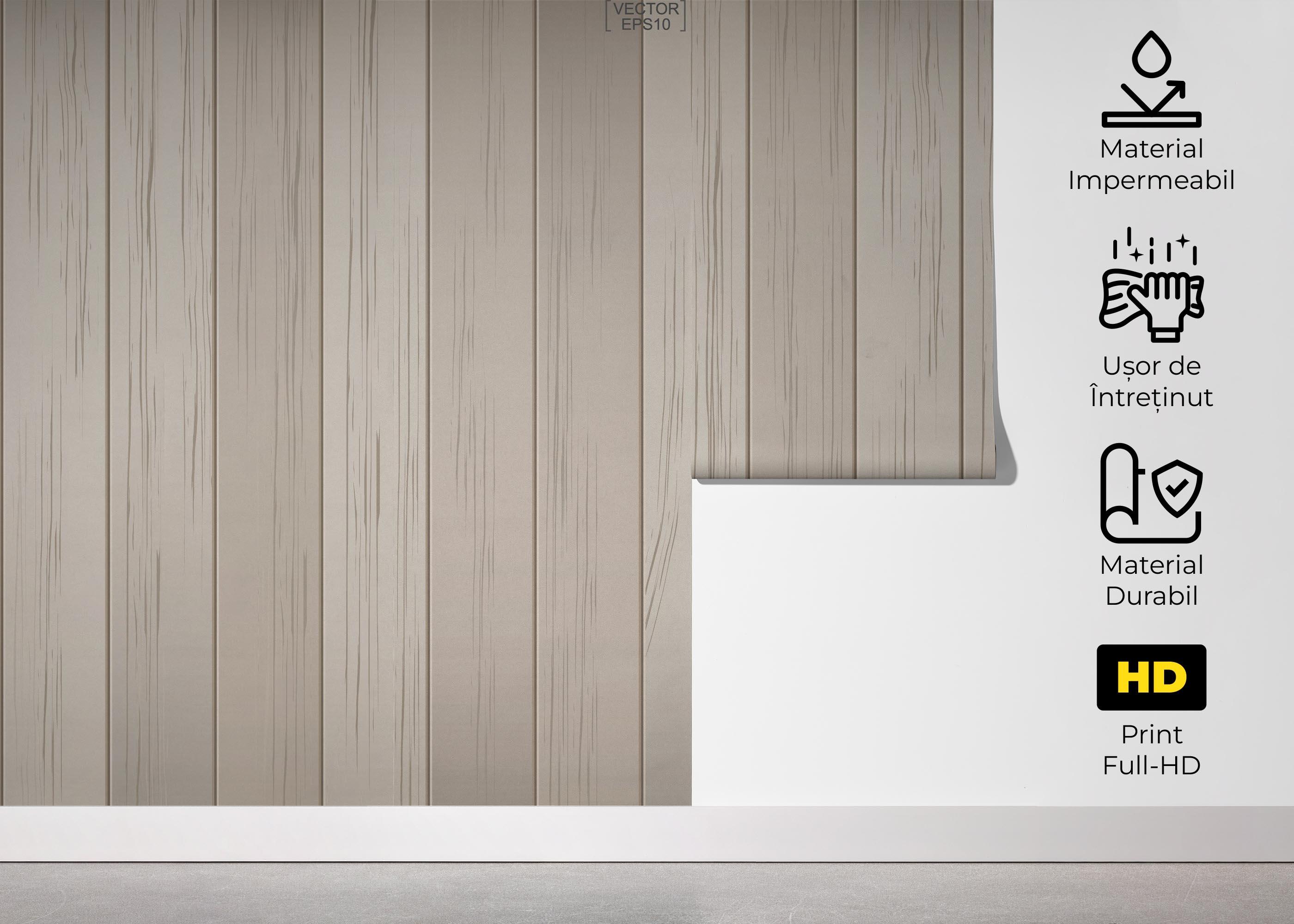 Fototapet Cream Wood Wall mockup 5