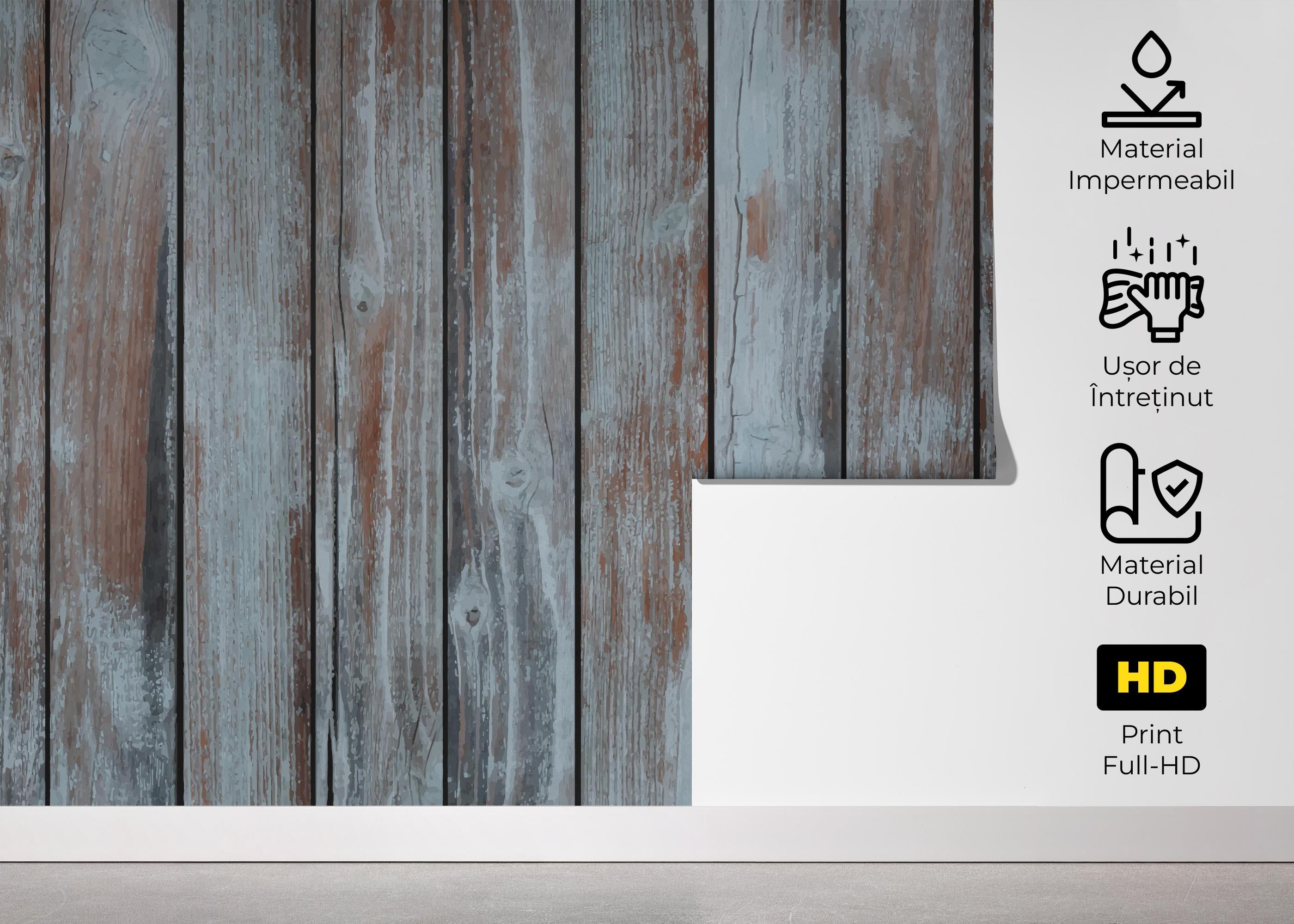Fototapet Grey Brown Wood mockup 5