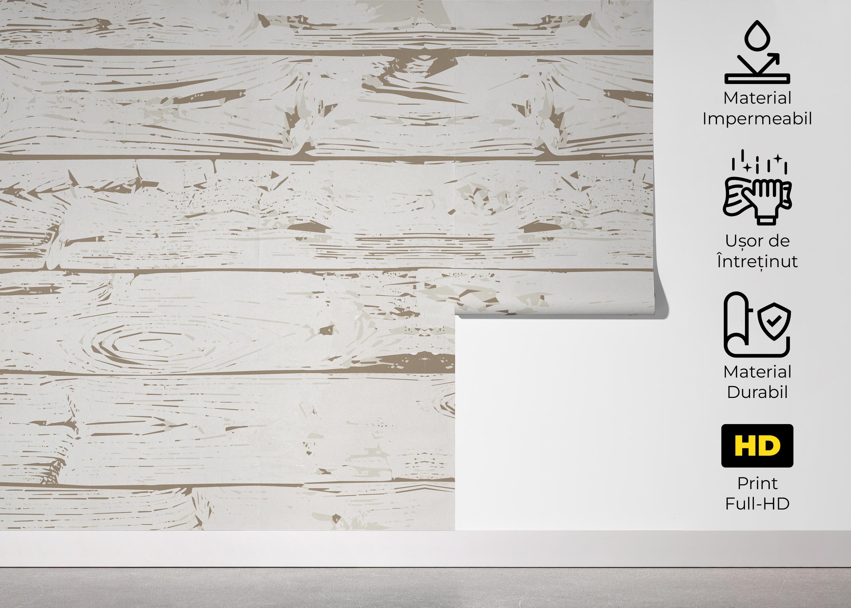 Fototapet Light Cream Wood mockup 5