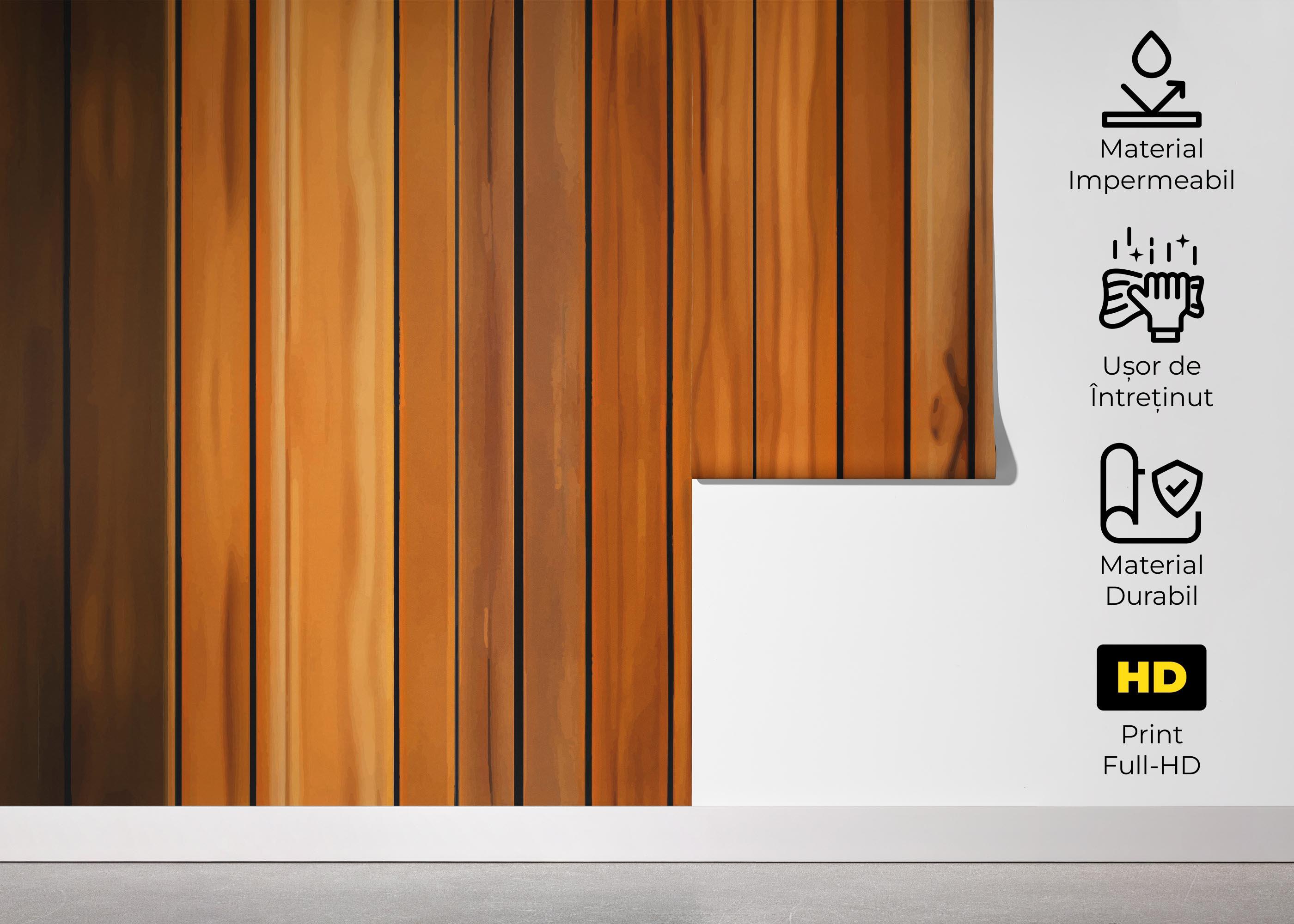 Fototapet Orange Brown Wood mockup 5