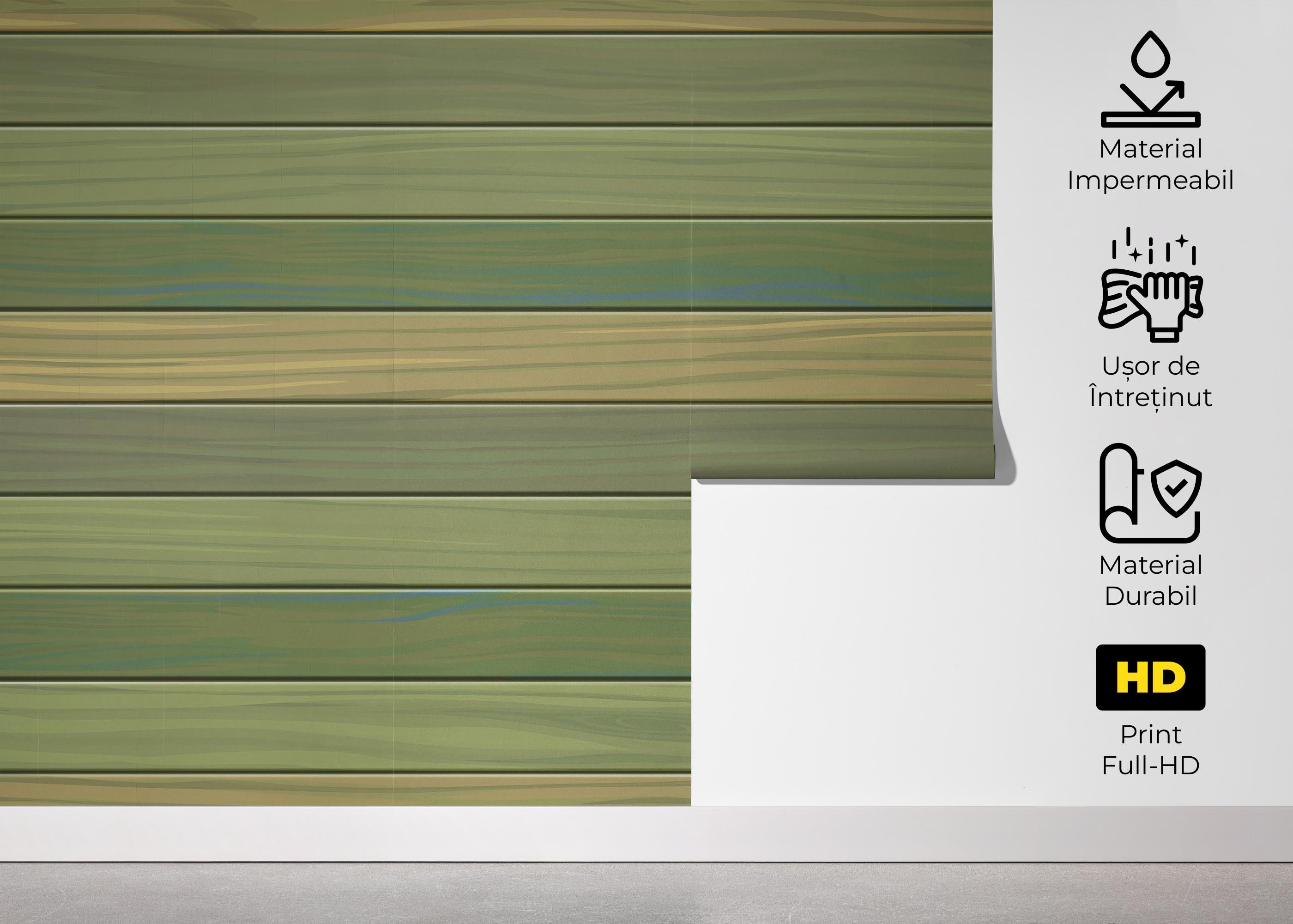 Fototapet Wood Pastel Green mockup 5