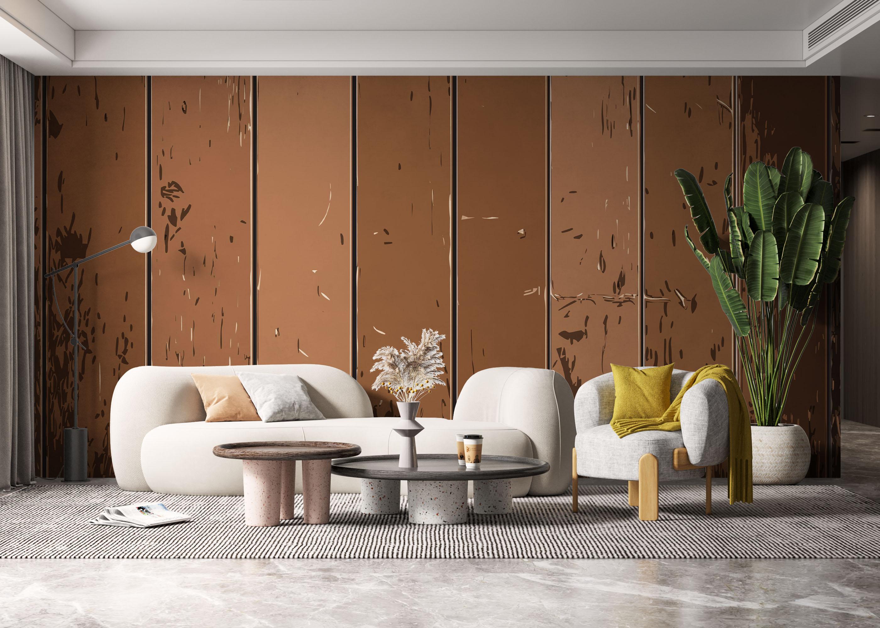 Fototapet Brown Shades Wood mockup 6