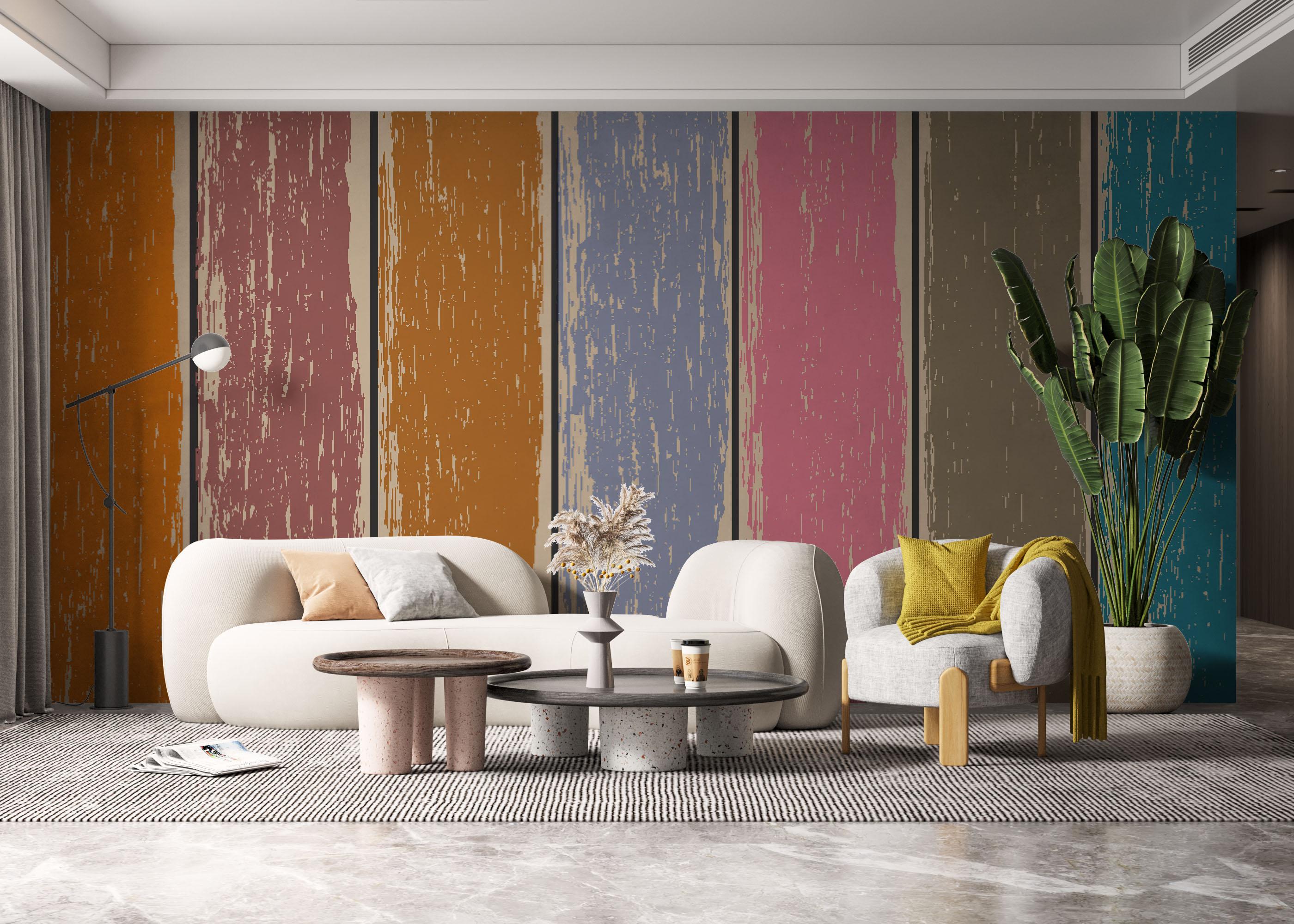 Fototapet Color Mix Wood mockup 6