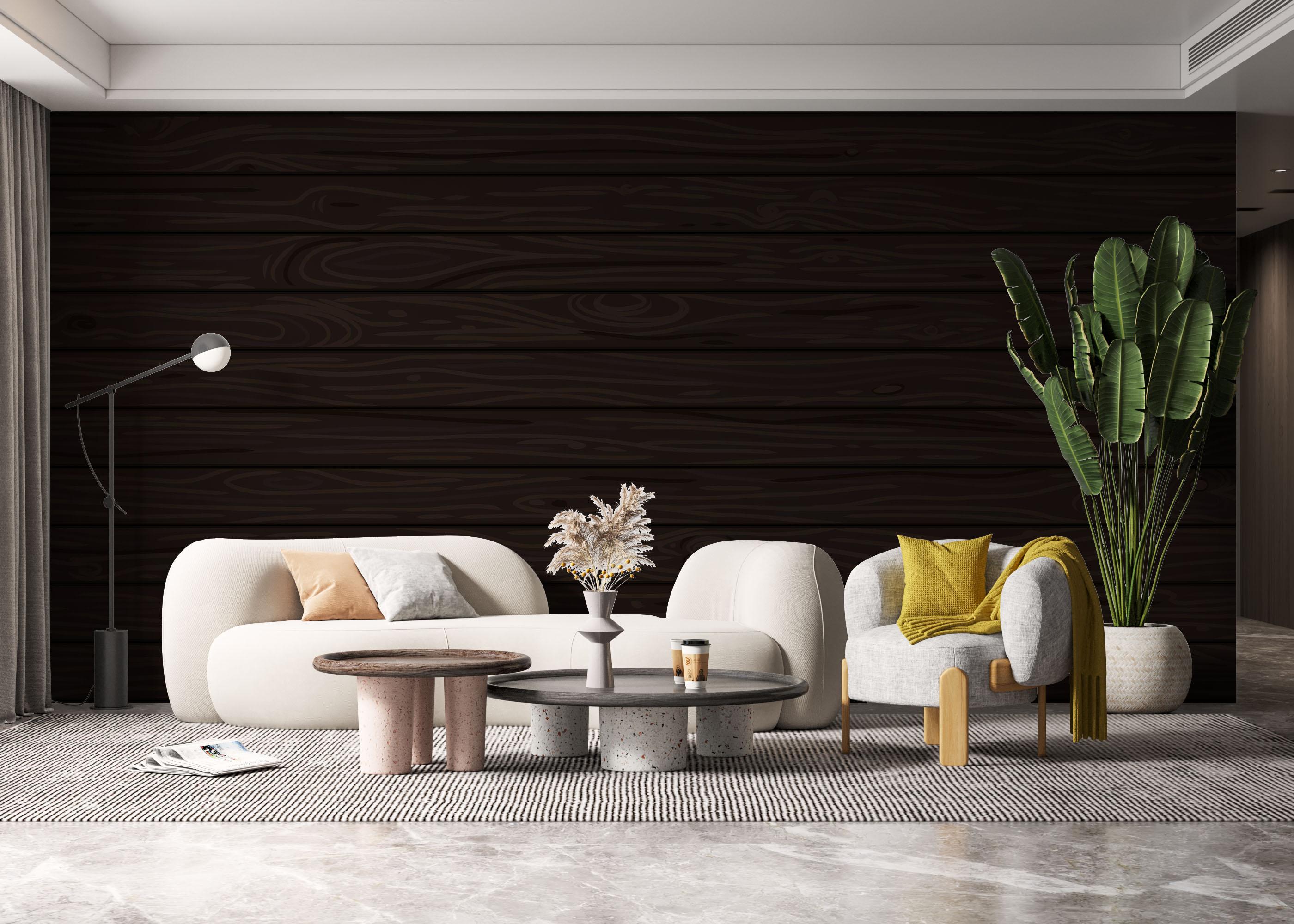 Fototapet Dark Brown Wood mockup 6