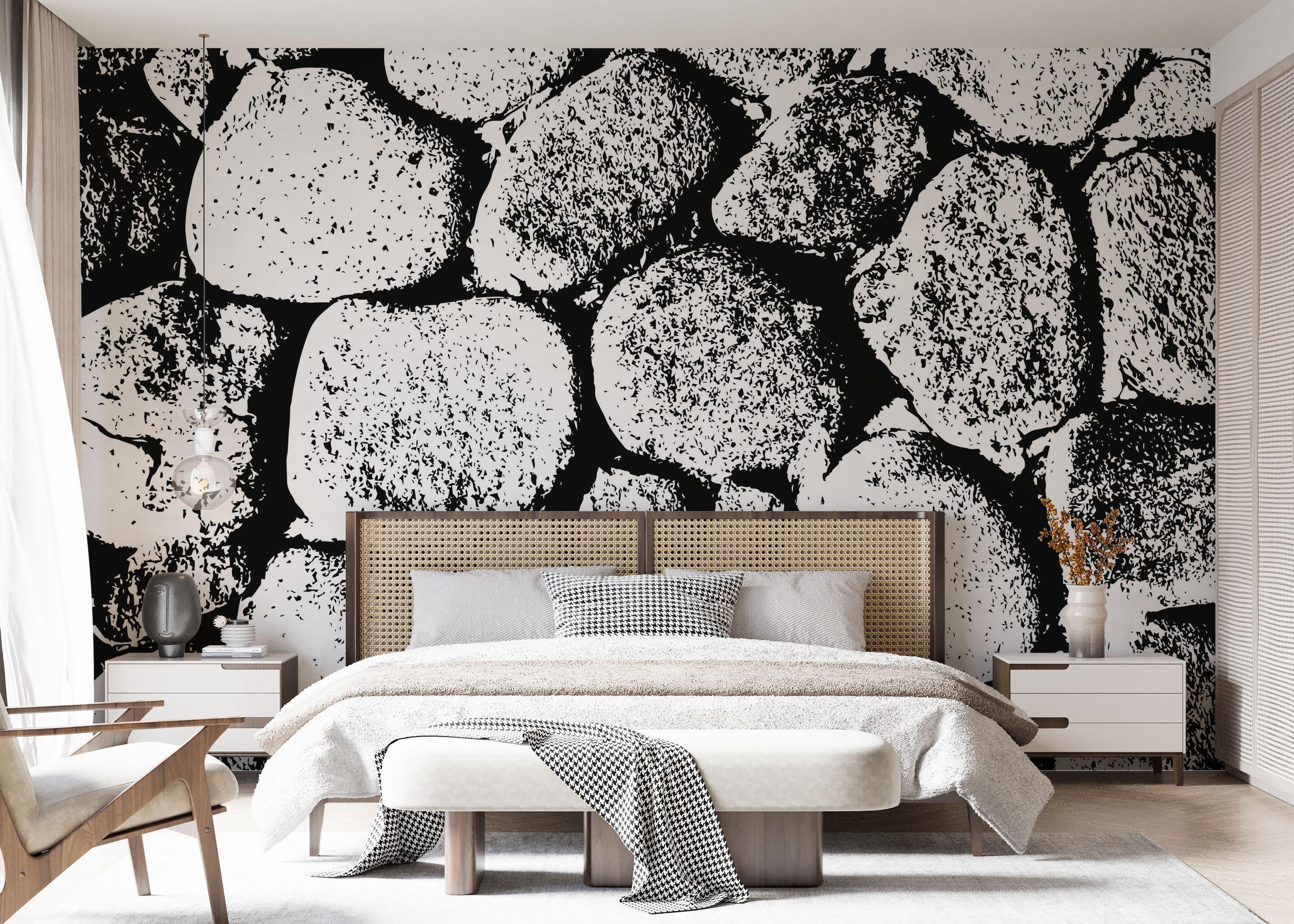 Fototapet Big Stone Wall mockup 7