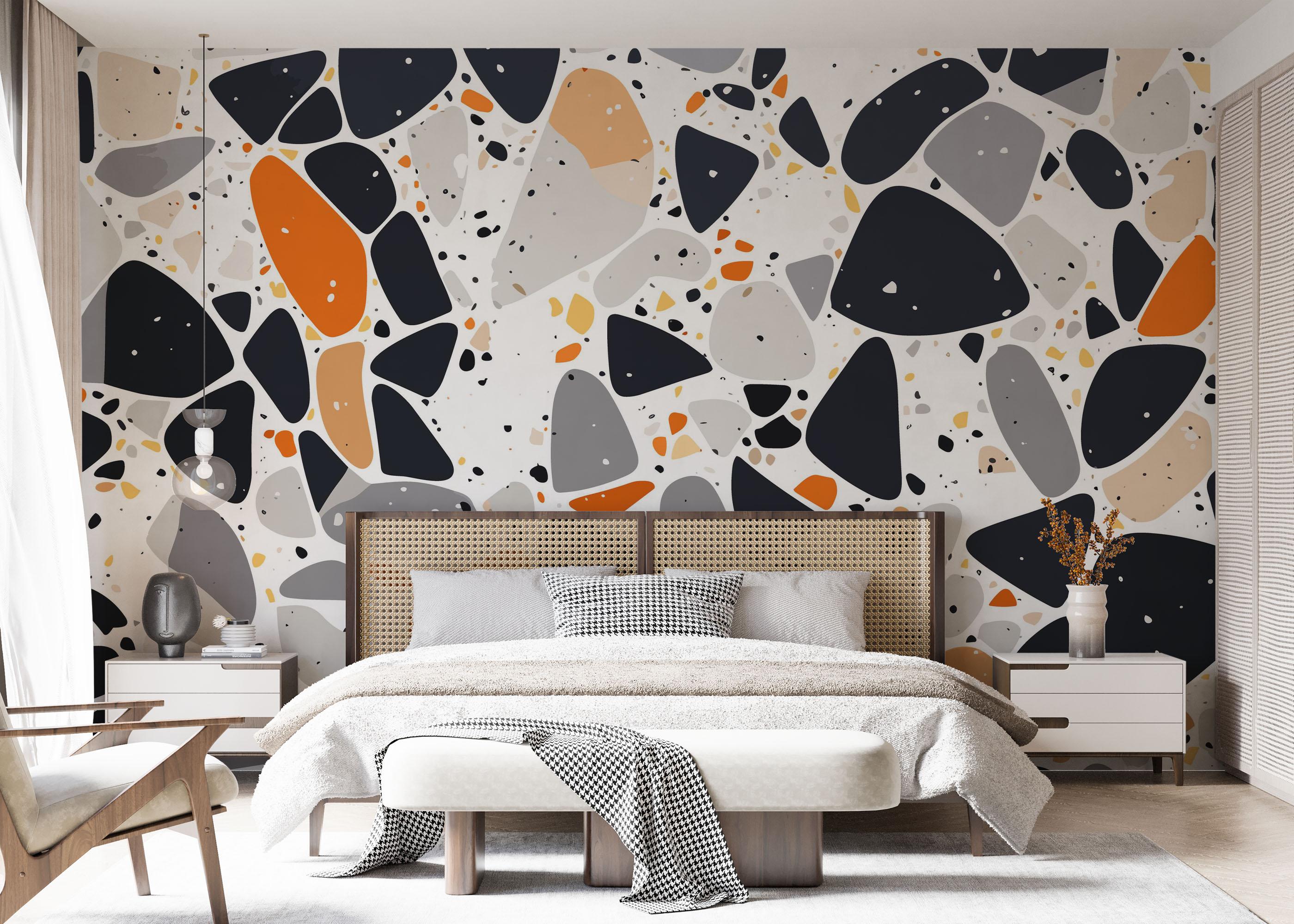 Fototapet Blue Orange Stones mockup 7