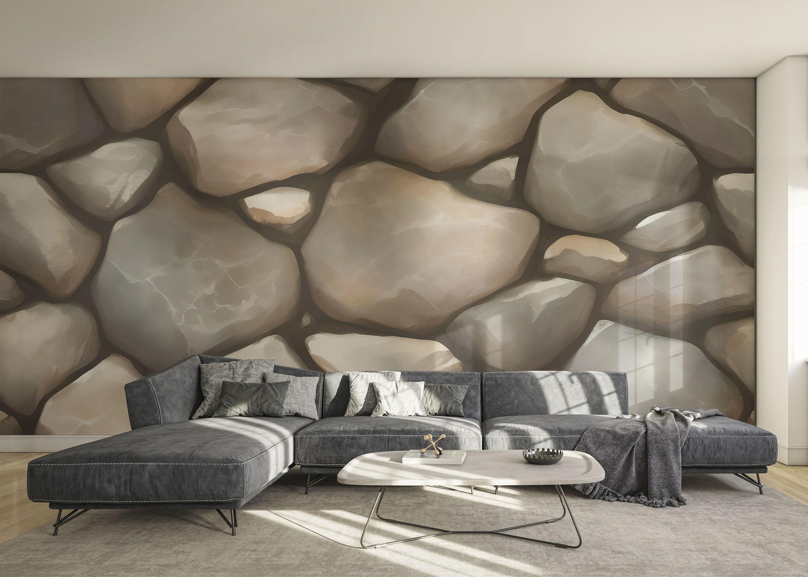 Fototapet Big Rocks Wall mockup 0