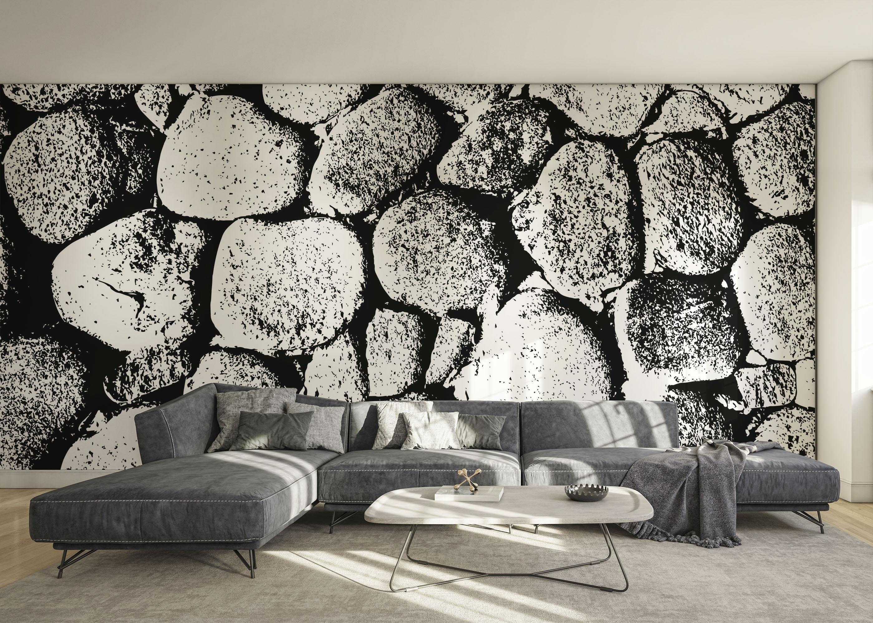 Fototapet Big Stone Wall mockup 0