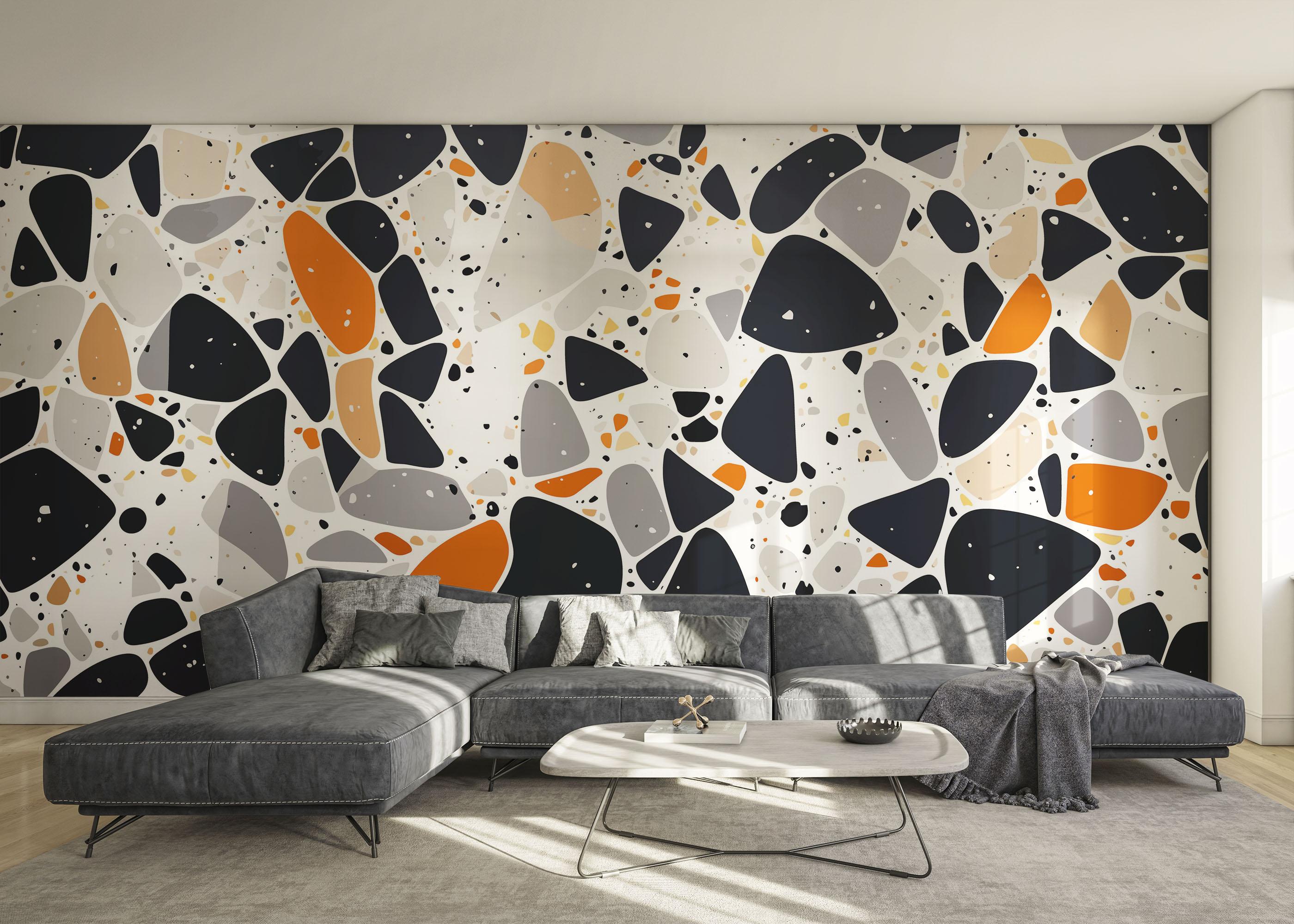 Fototapet Blue Orange Stones mockup 0