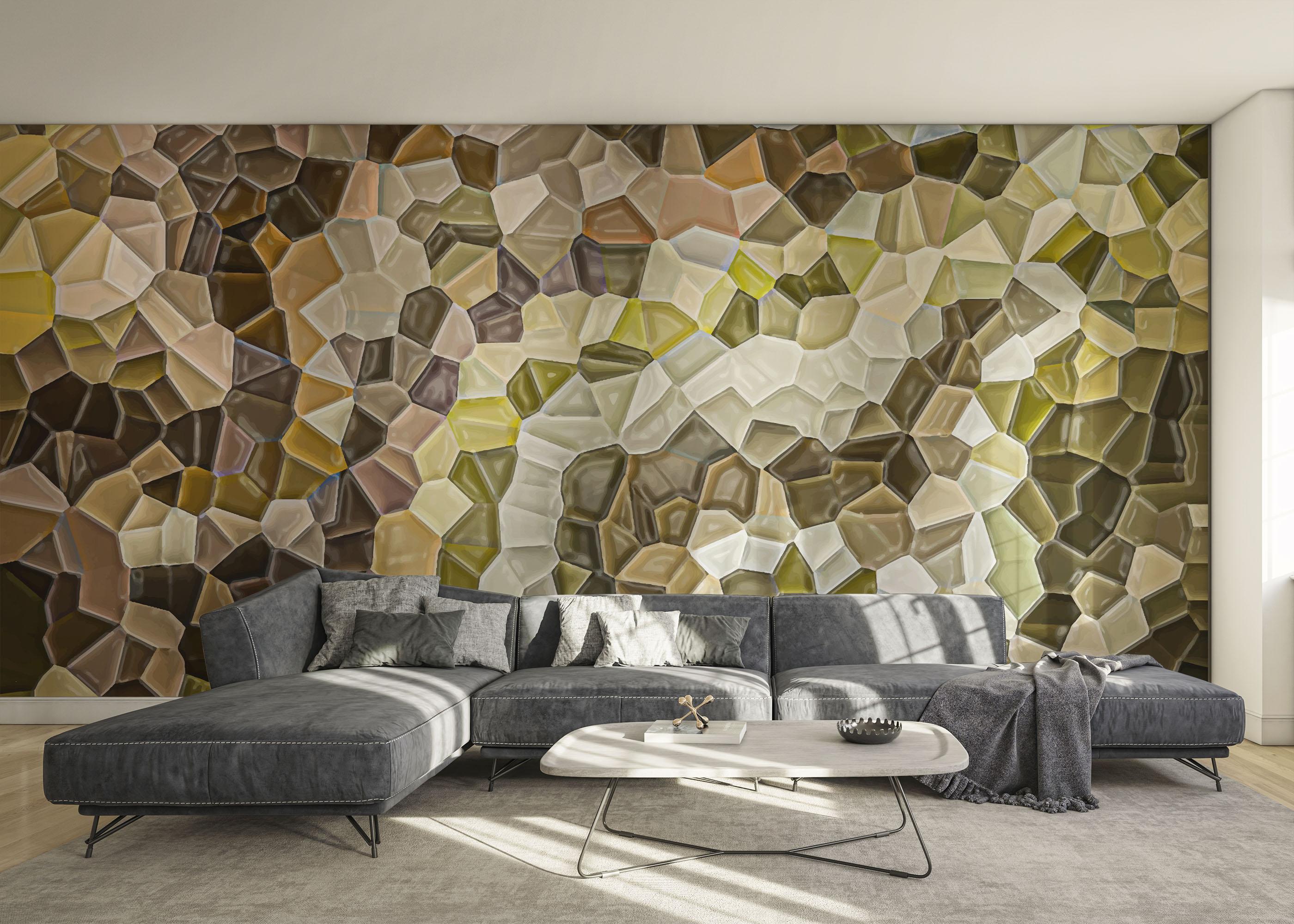 Fototapet Green Small Rocks mockup 0