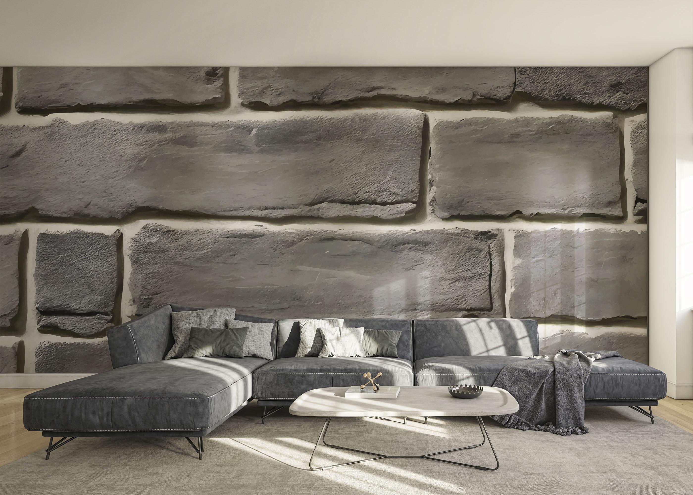 Fototapet Grey Rock Wall mockup 0