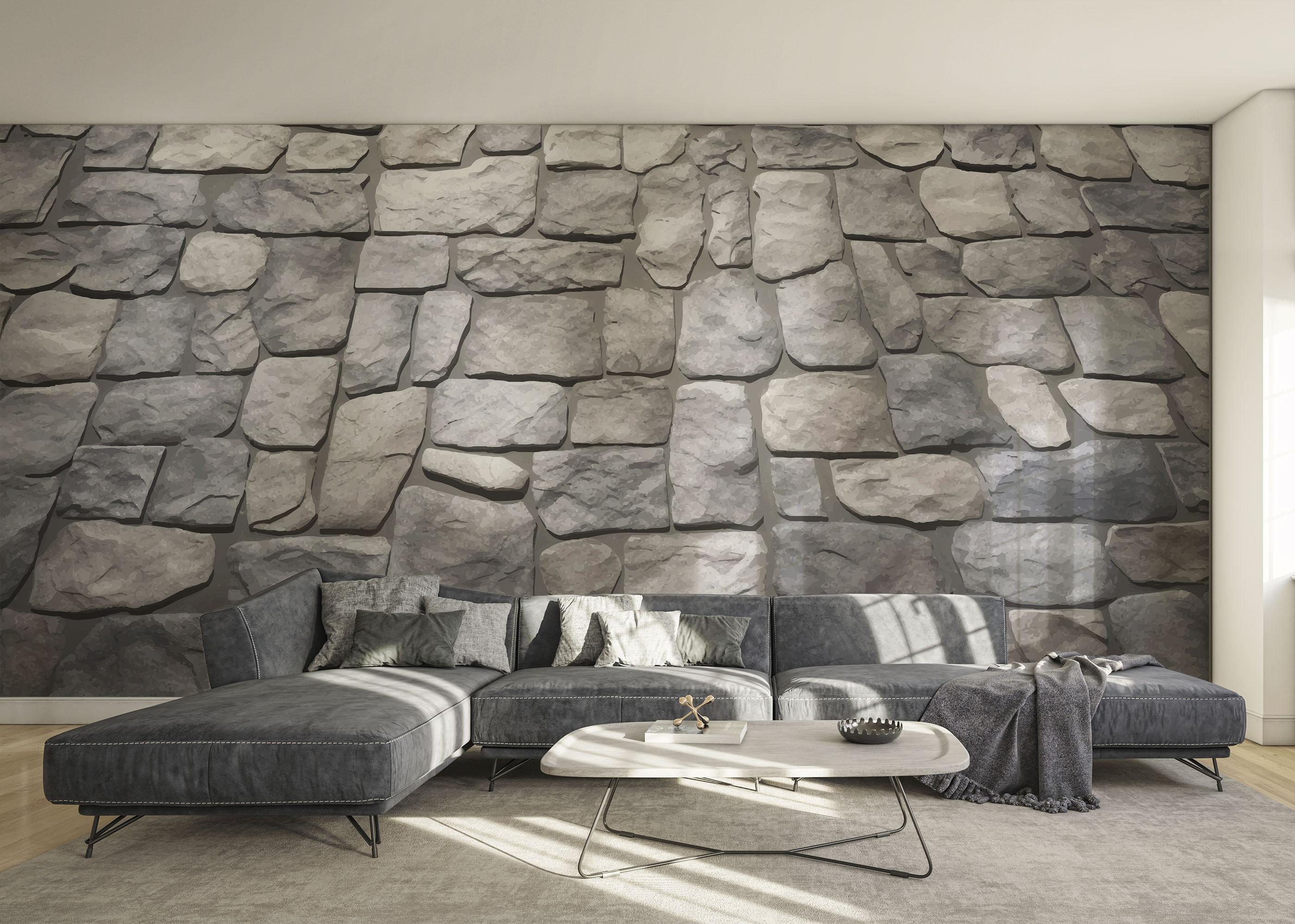Fototapet Long Rock Wall mockup 0