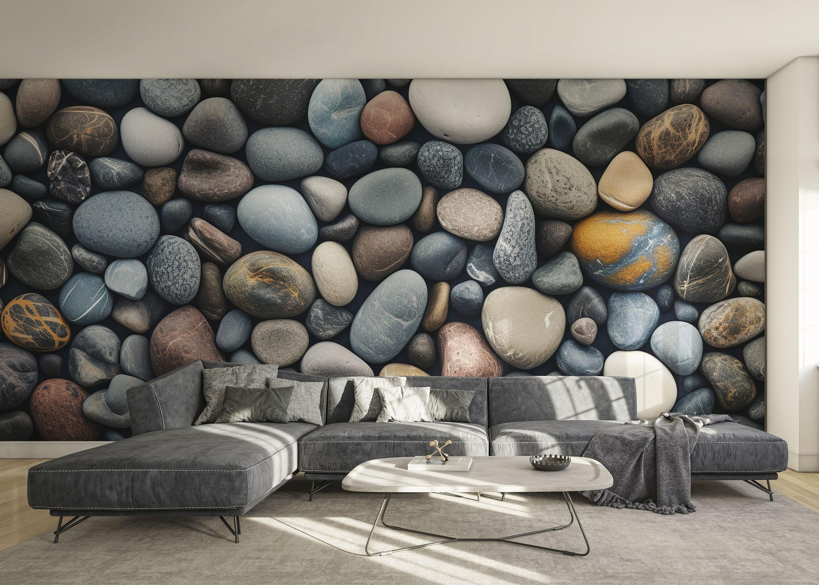 Fototapet Nature Pebbles Stone mockup 0