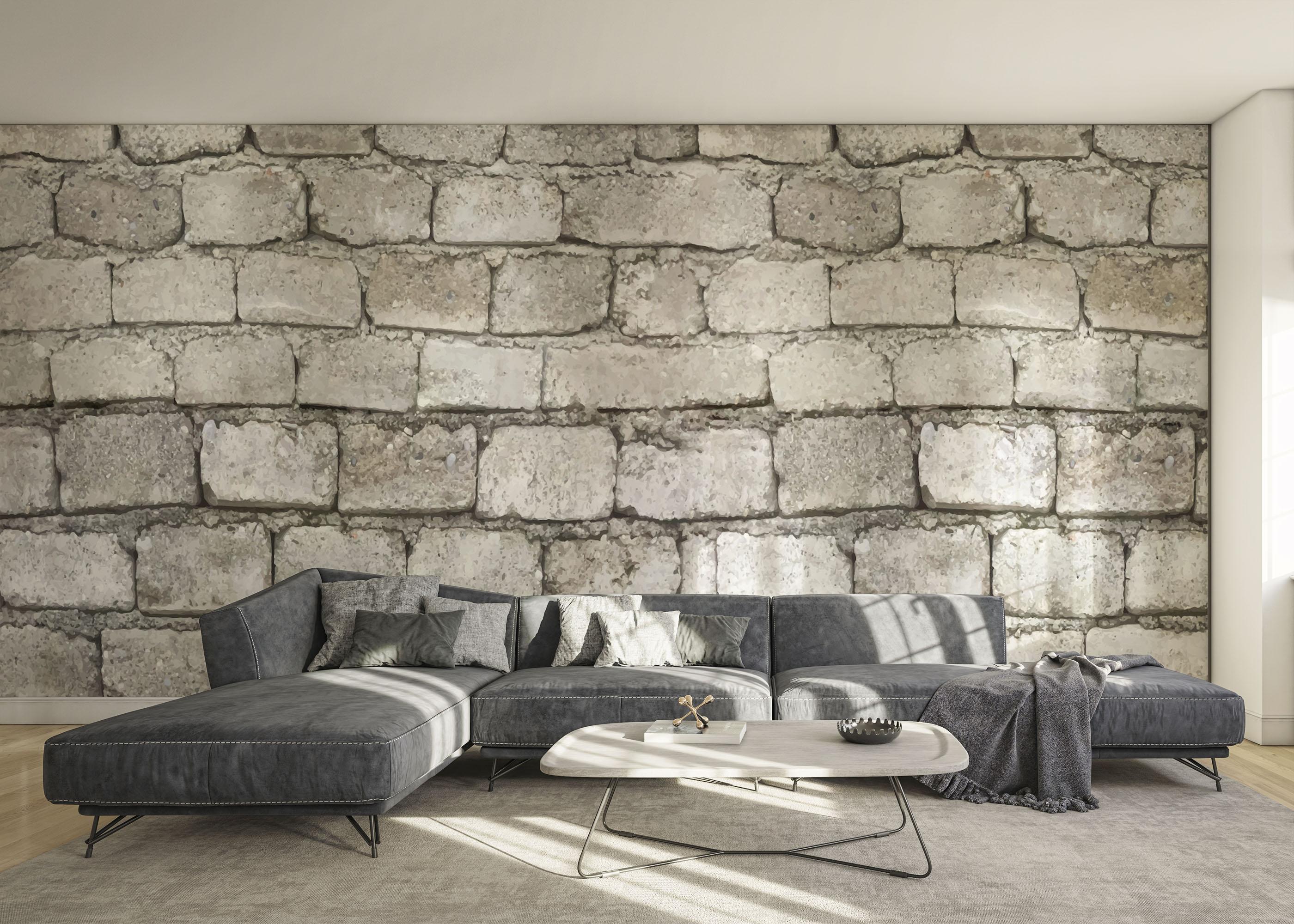 Fototapet Realistic Stone Brick mockup 0