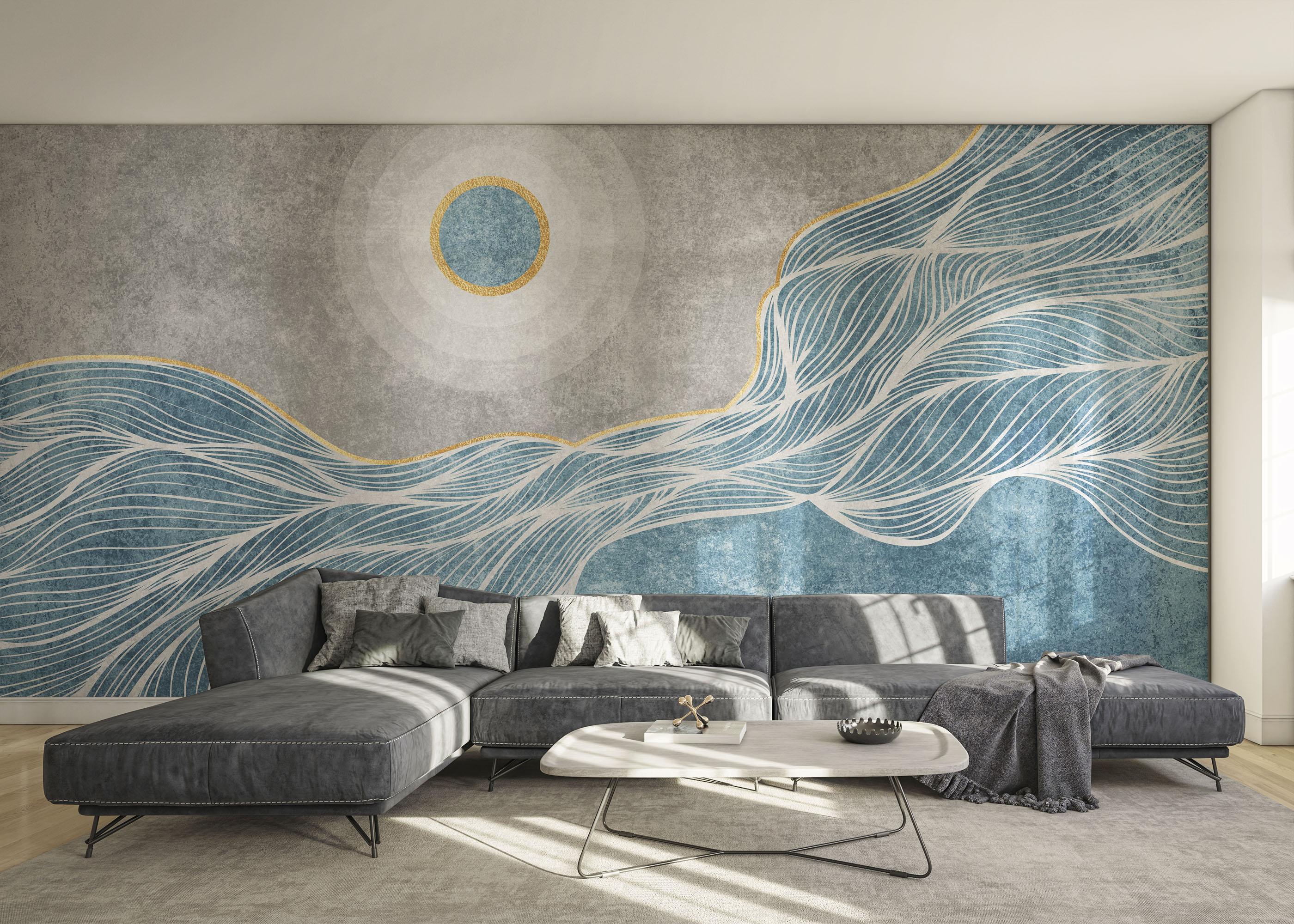 Fototapet Wavy Stone mockup 0