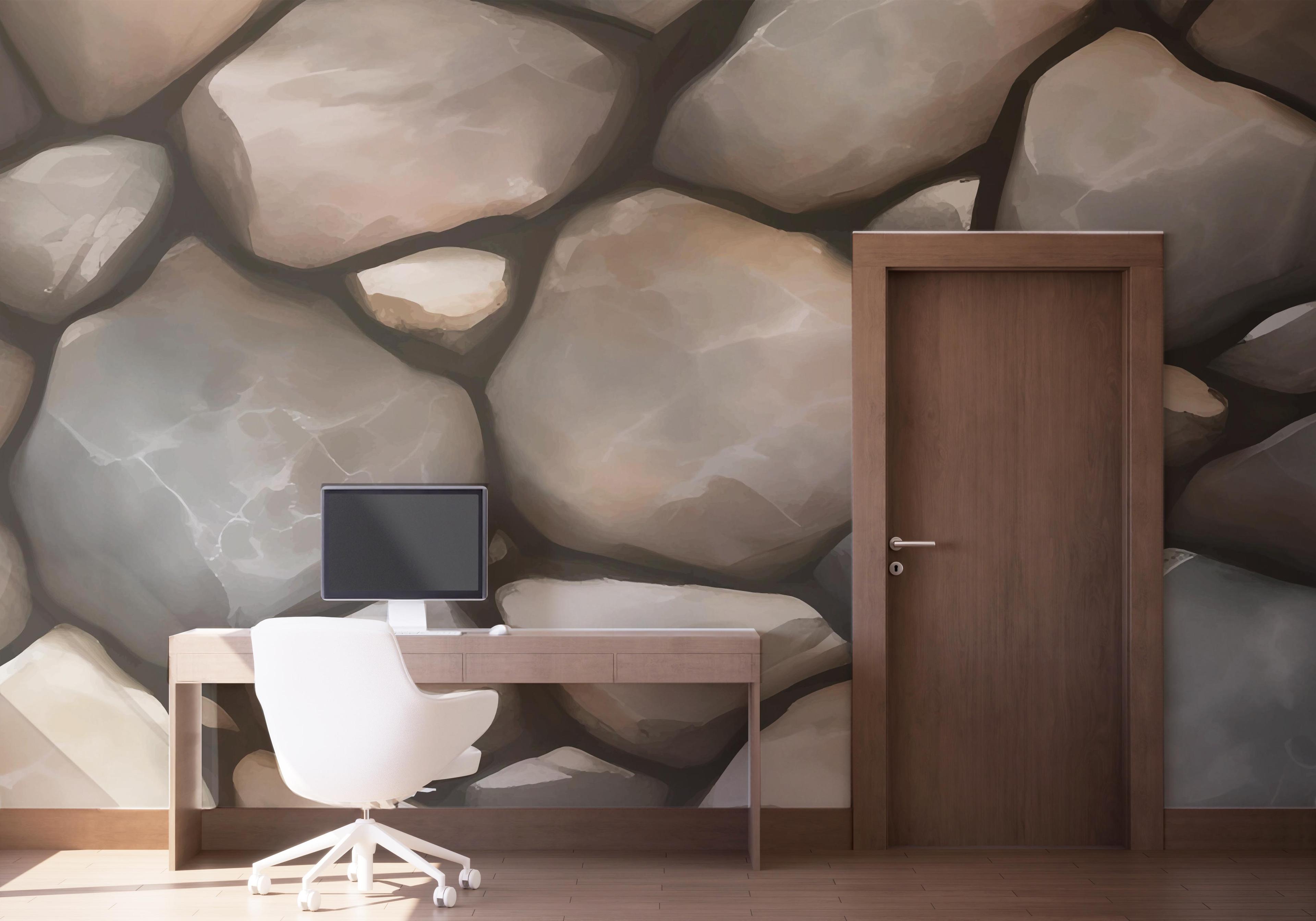 Fototapet Big Rocks Wall mockup 1