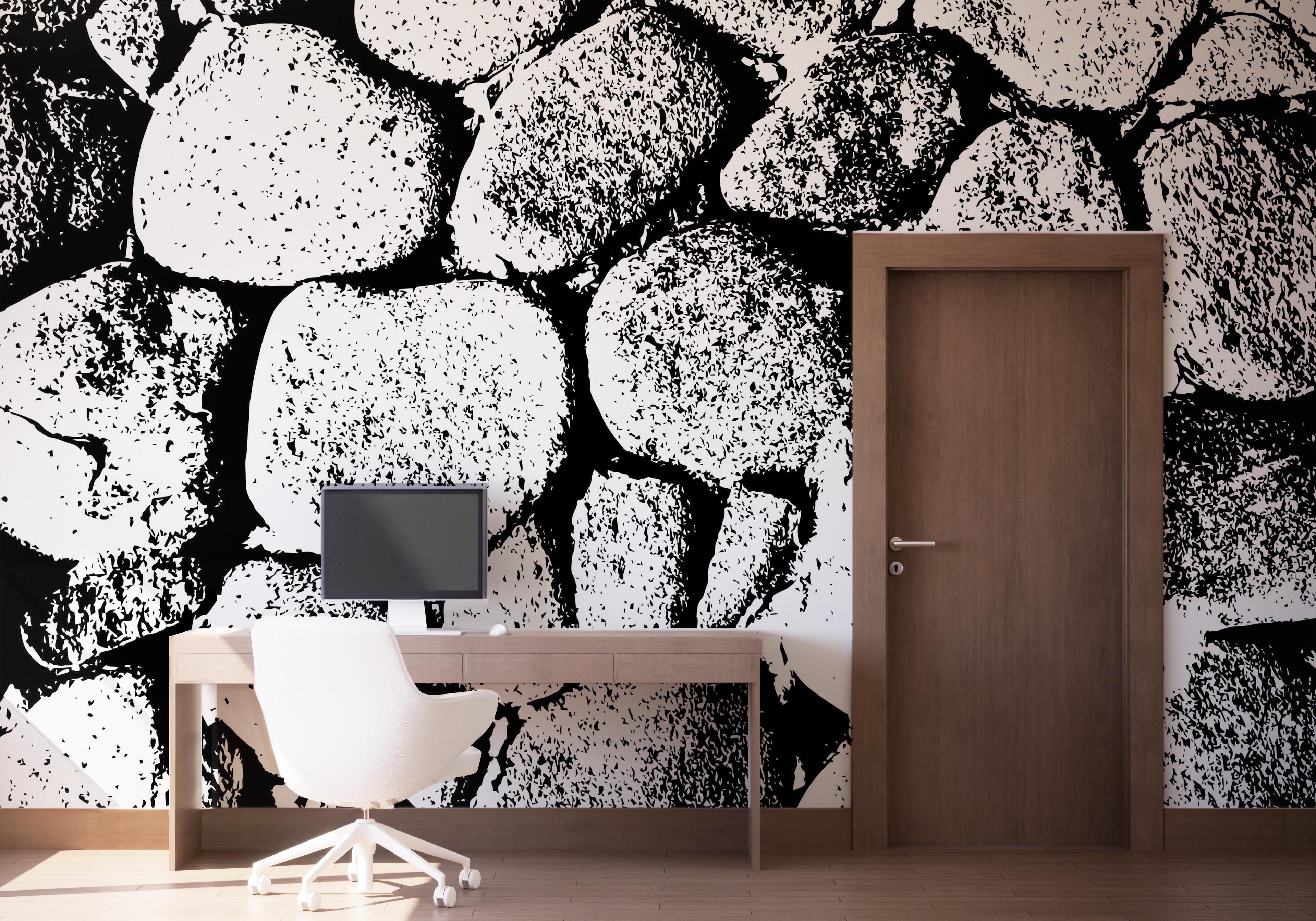 Fototapet Big Stone Wall mockup 1