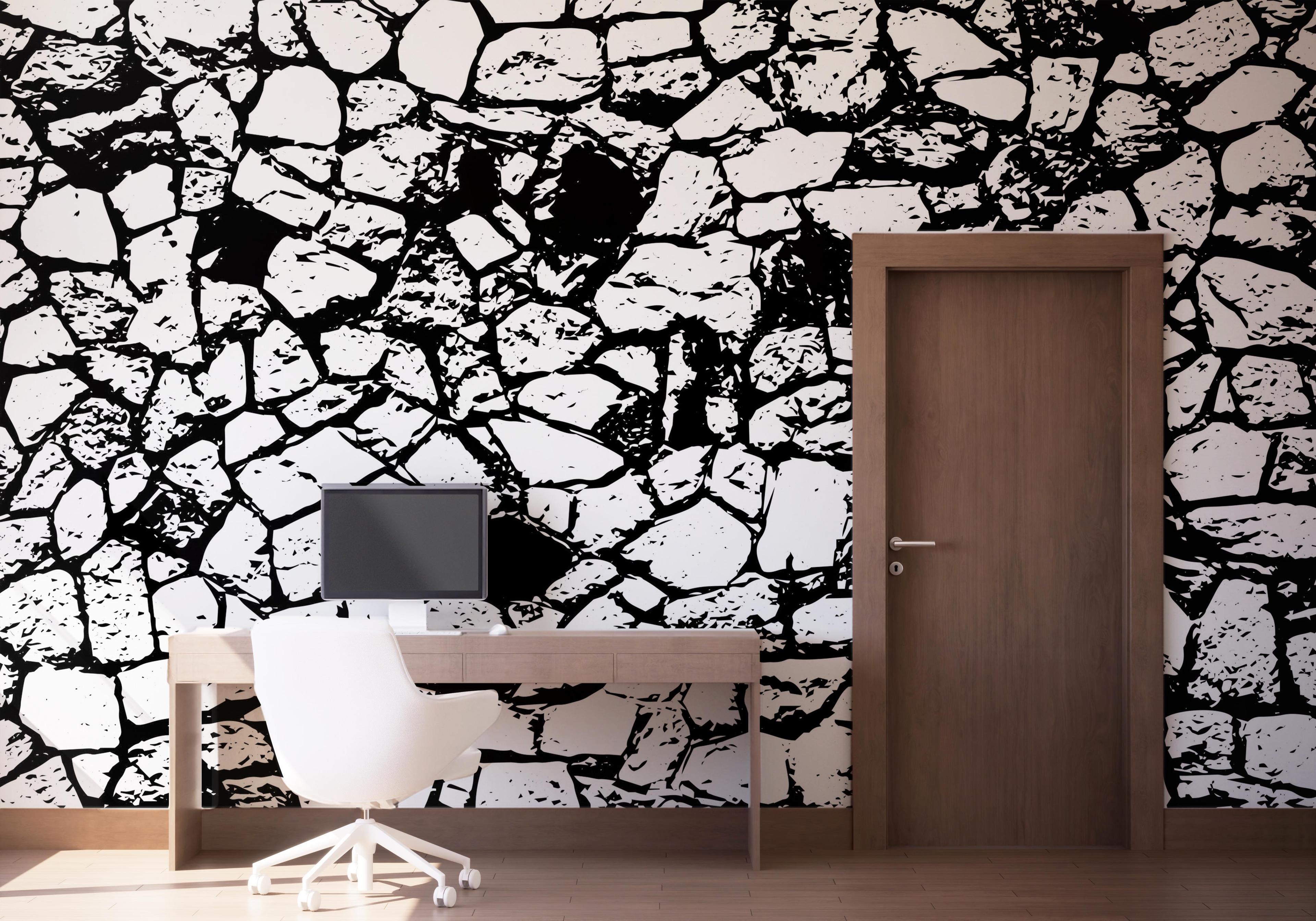 Fototapet Cracked Wall mockup 1