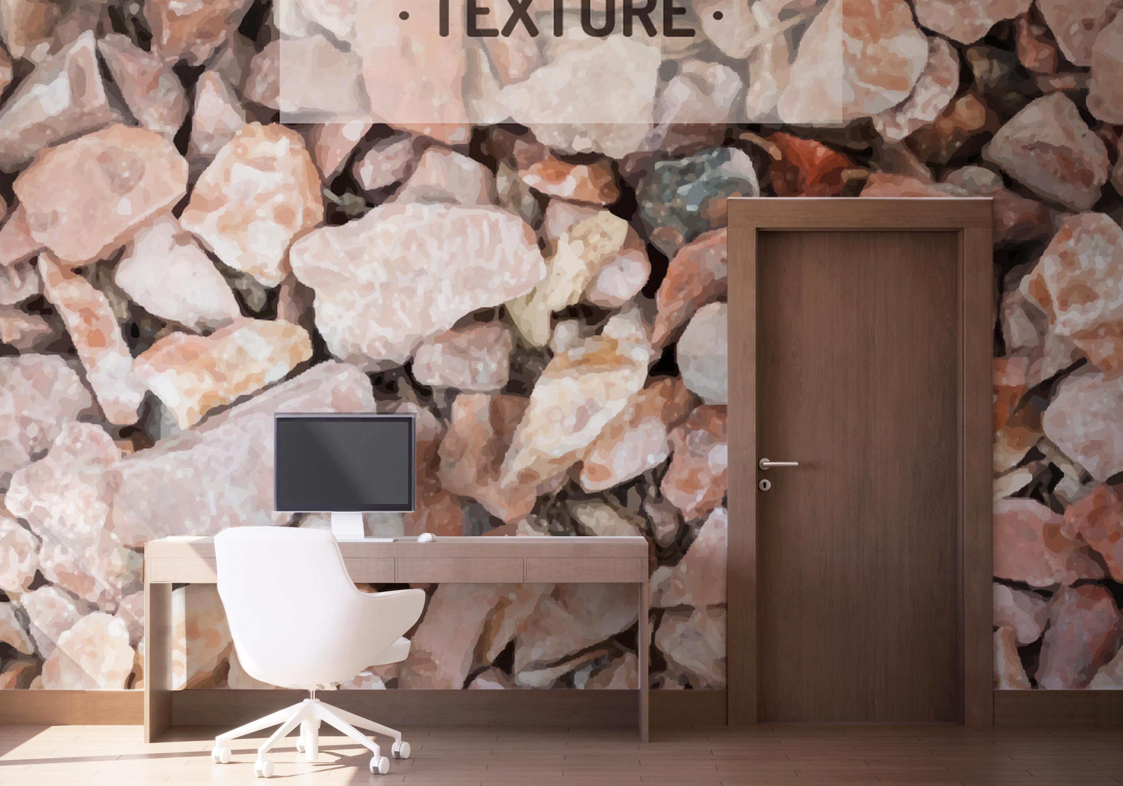 Fototapet Cream Orange Pebbles mockup 1