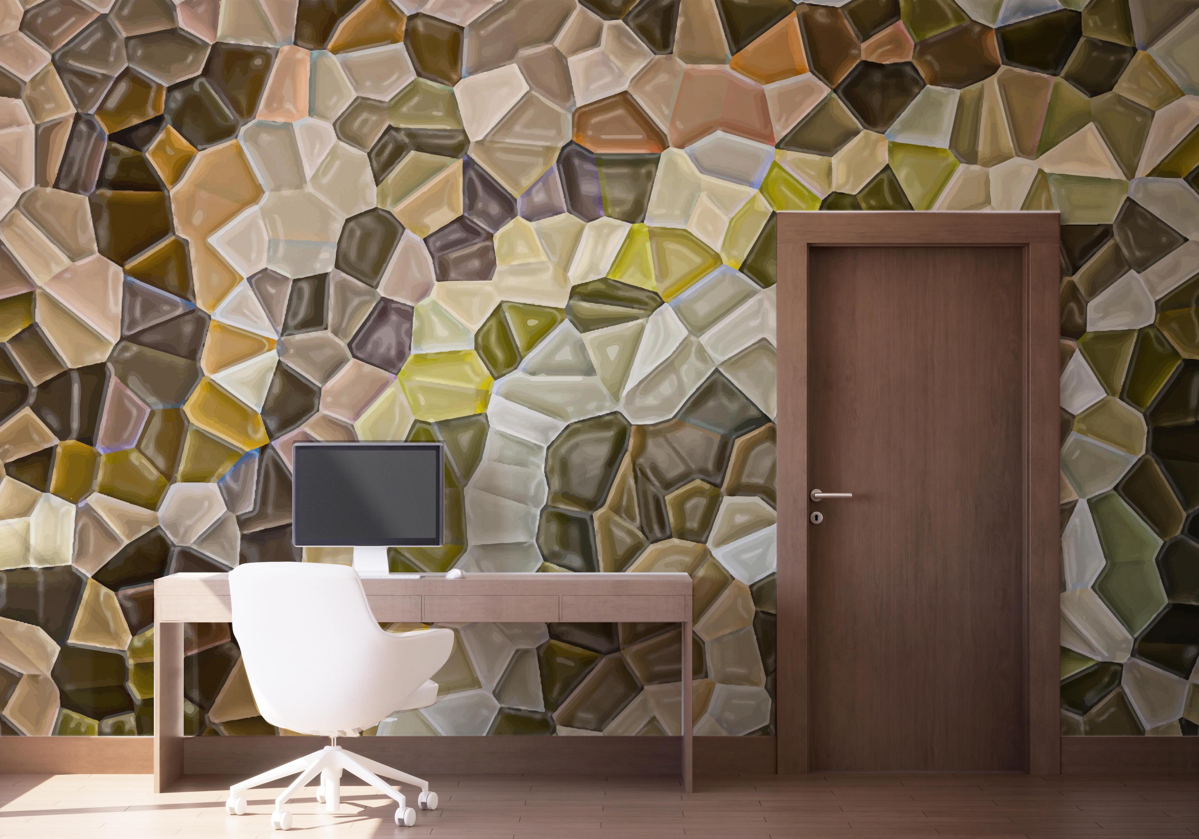 Fototapet Green Small Rocks mockup 1