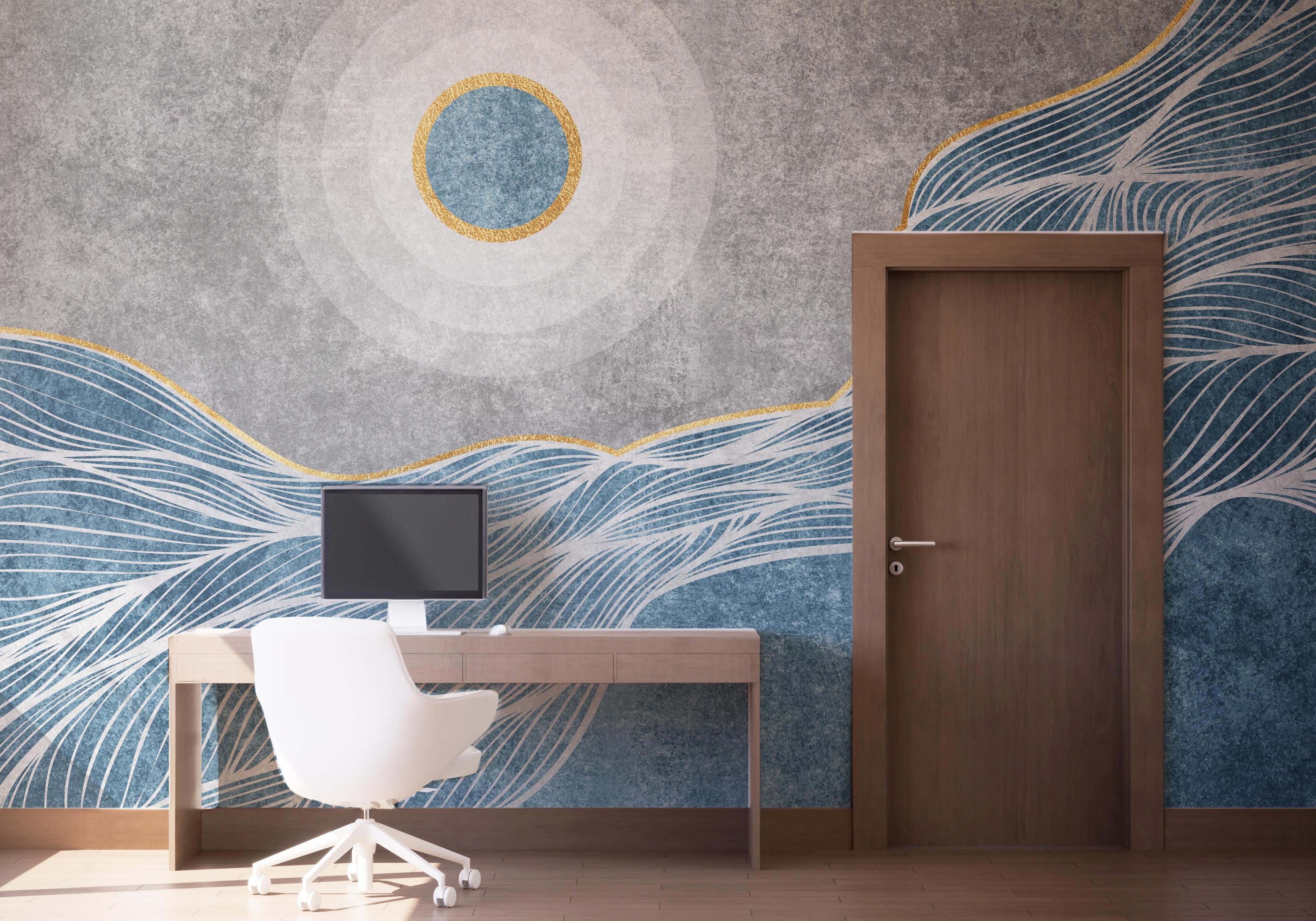 Fototapet Wavy Stone mockup 1