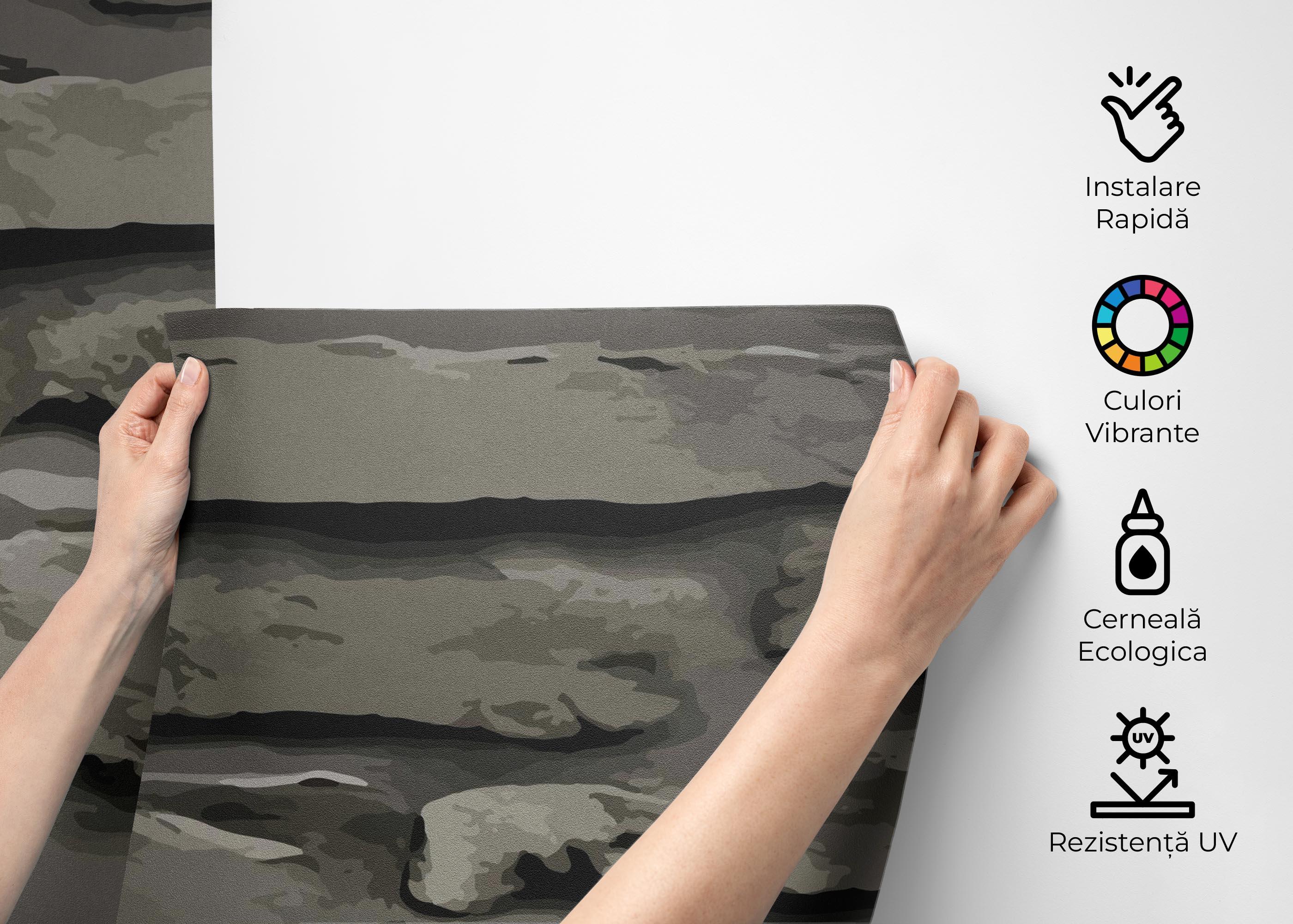 Fototapet Dark Cream Rocks mockup 2