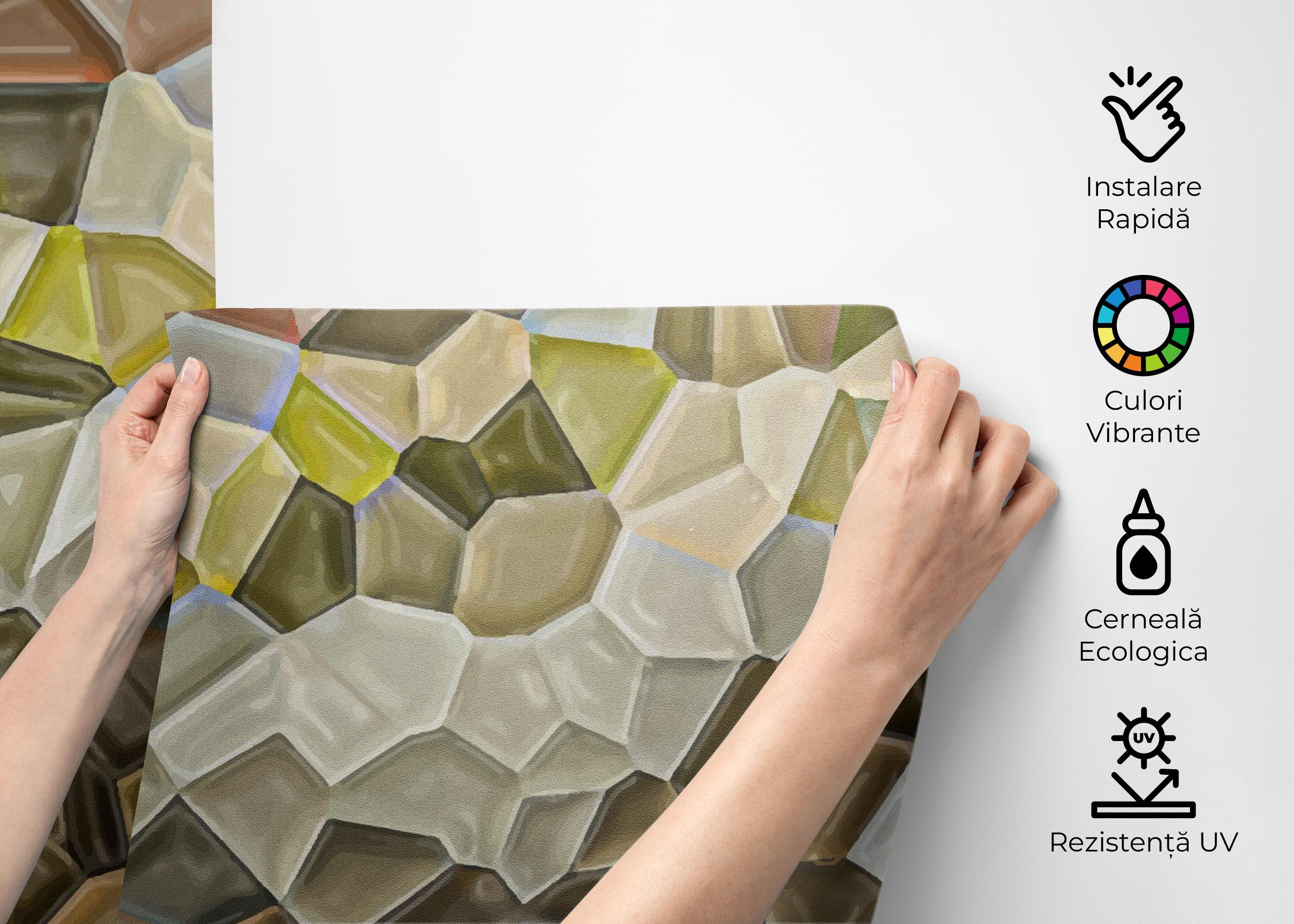 Fototapet Green Small Rocks mockup 2