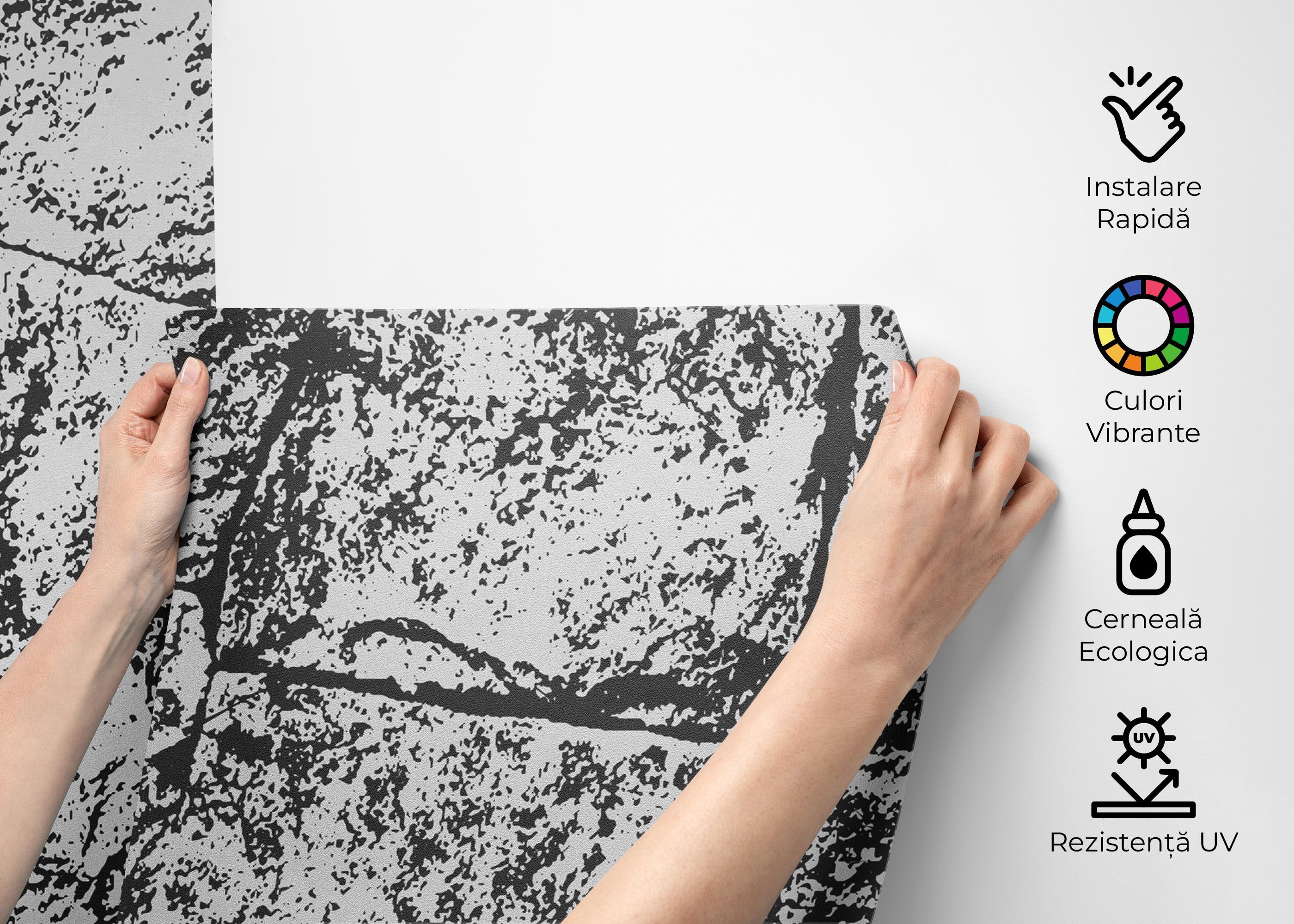 Fototapet Grey White Stone Wall mockup 2