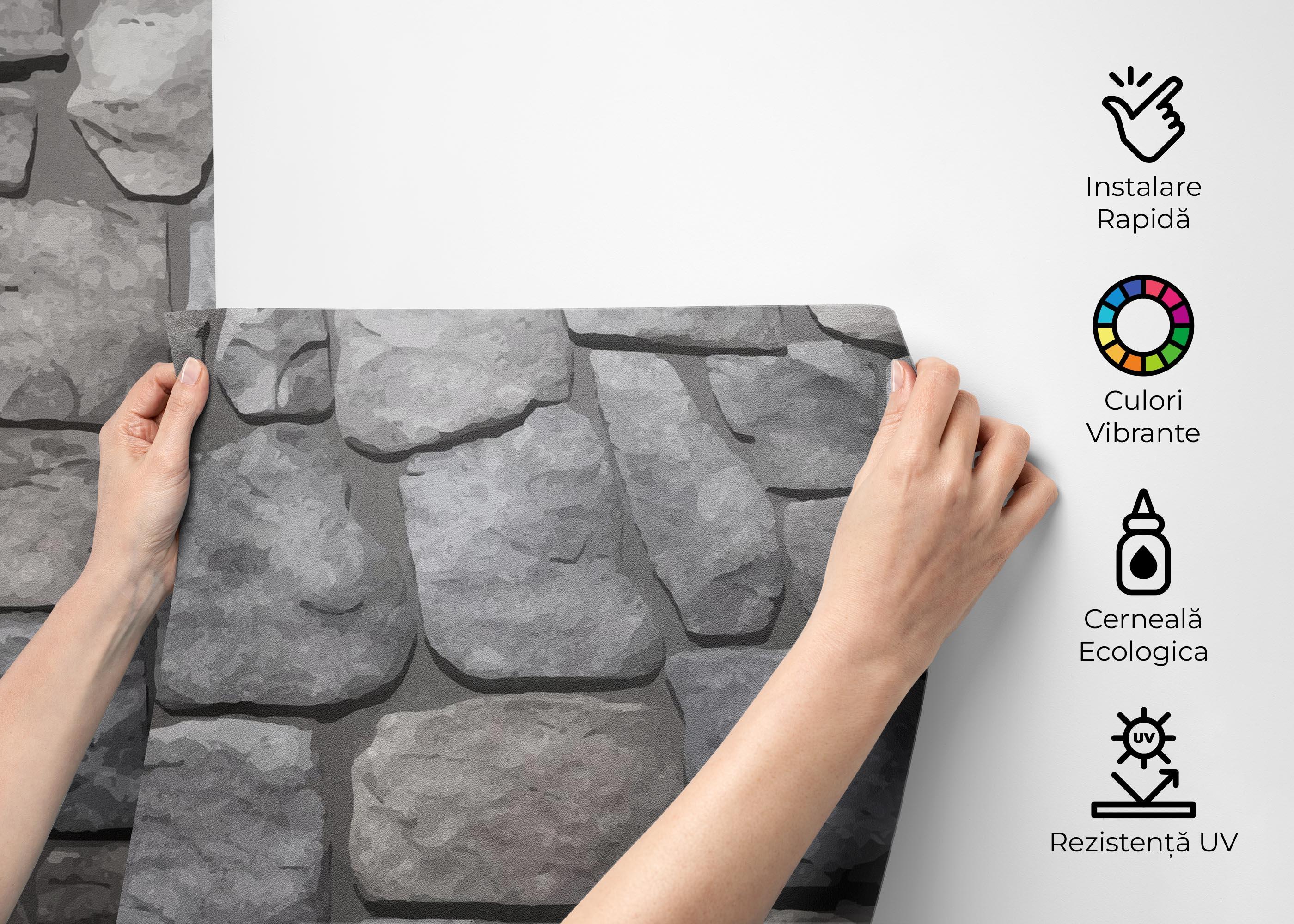 Fototapet Long Rock Wall mockup 2