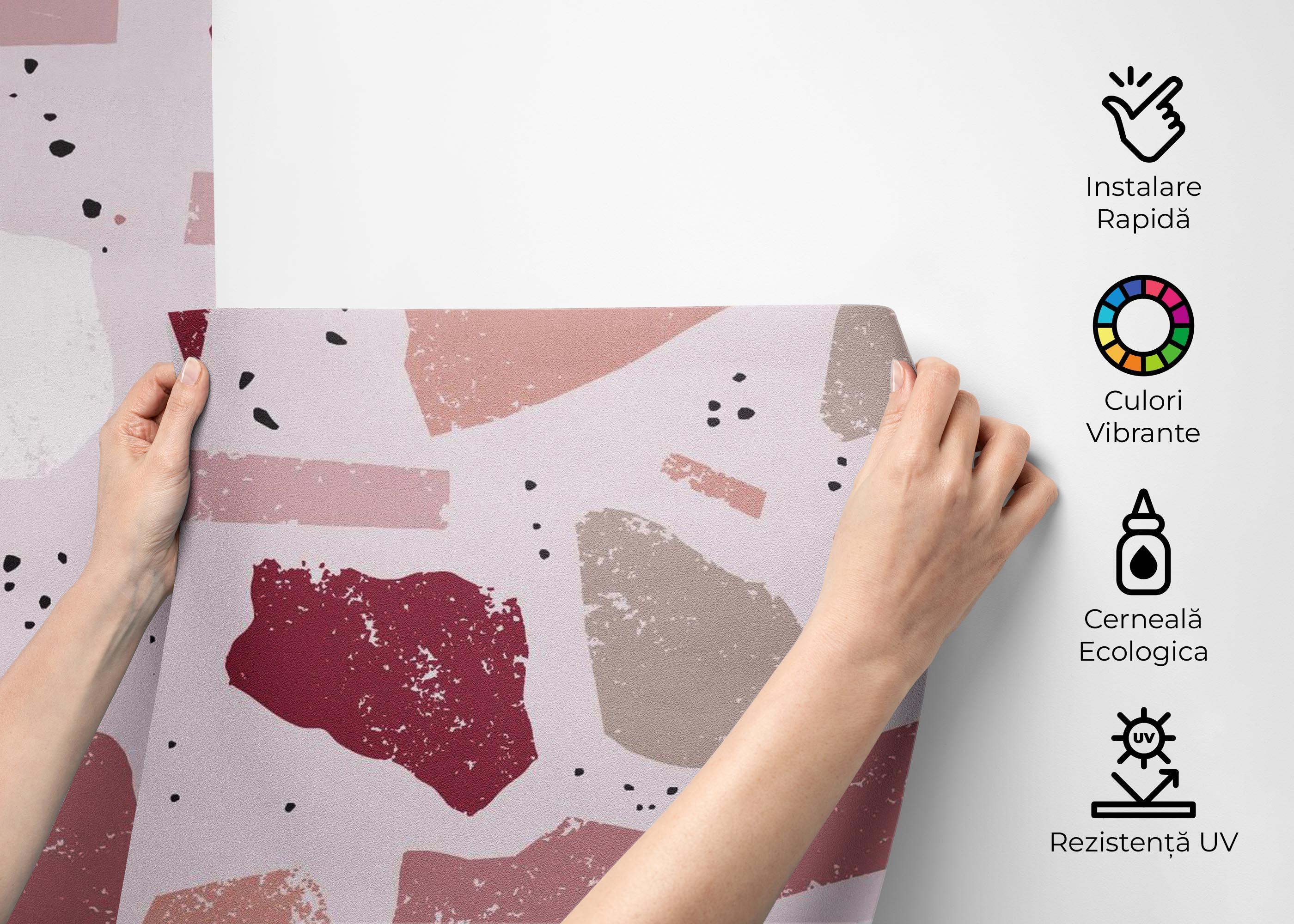 Fototapet Pastel Pink Stones mockup 2