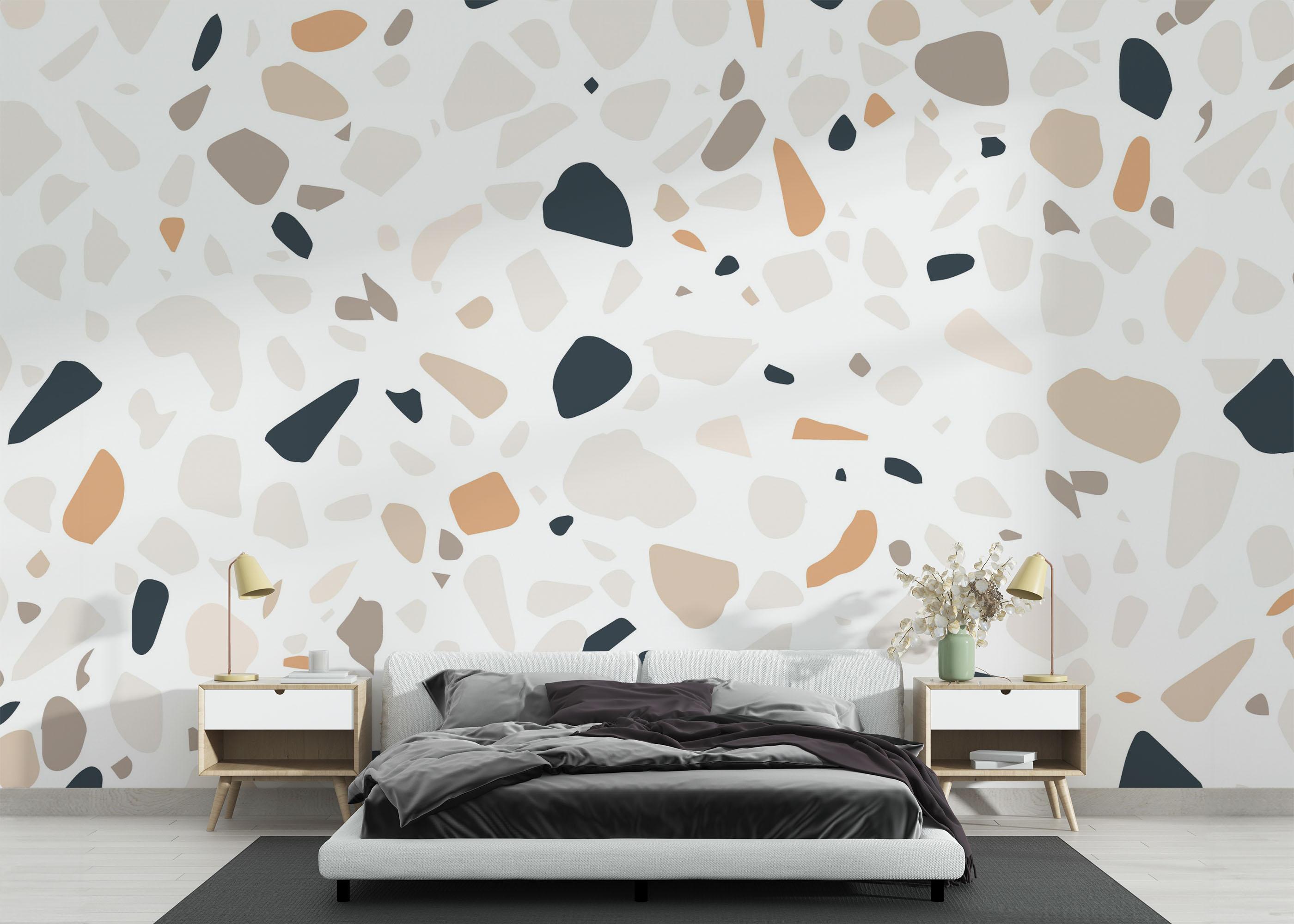 Fototapet Cream Blue Stone mockup 3