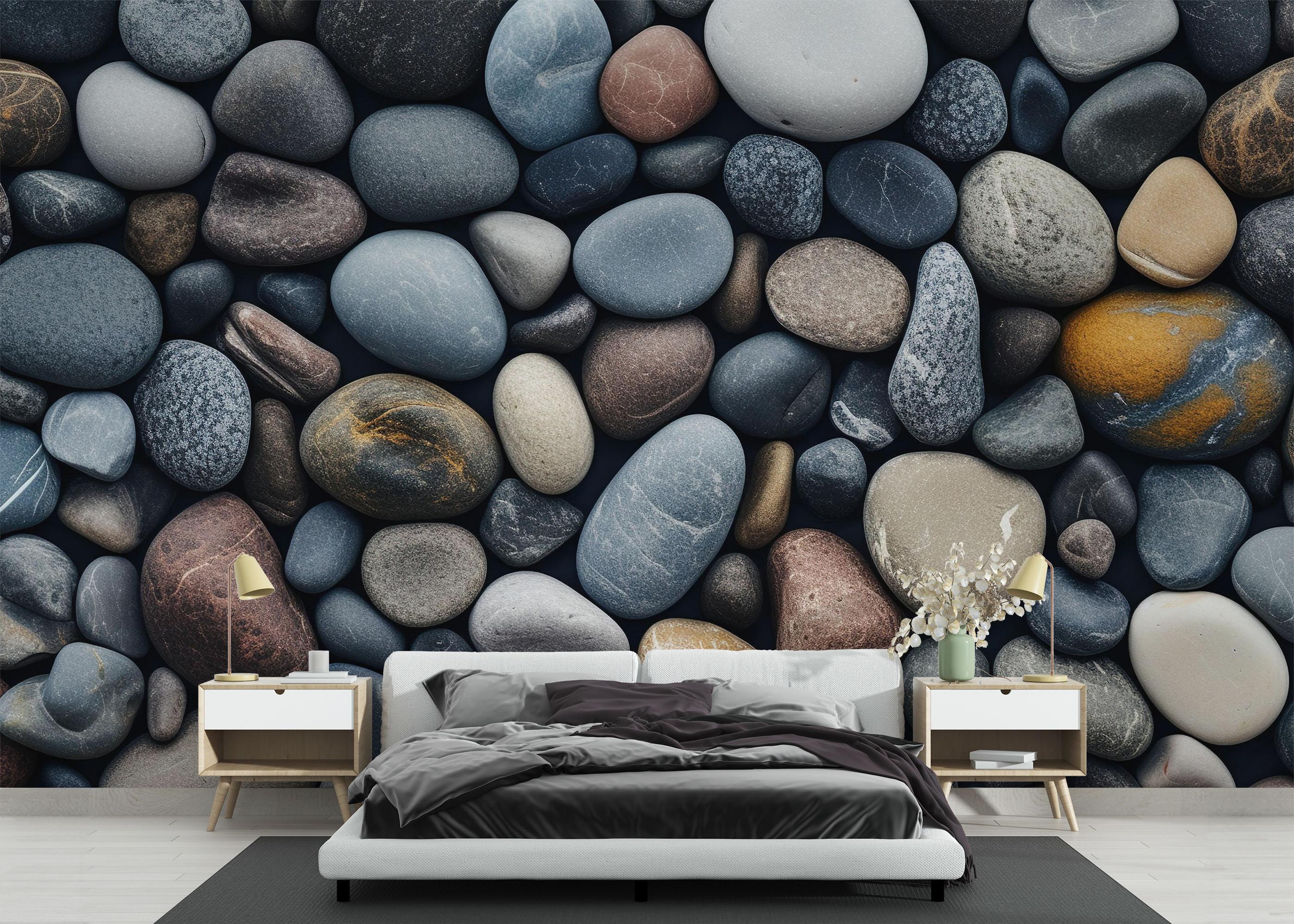 Fototapet Nature Pebbles Stone mockup 3