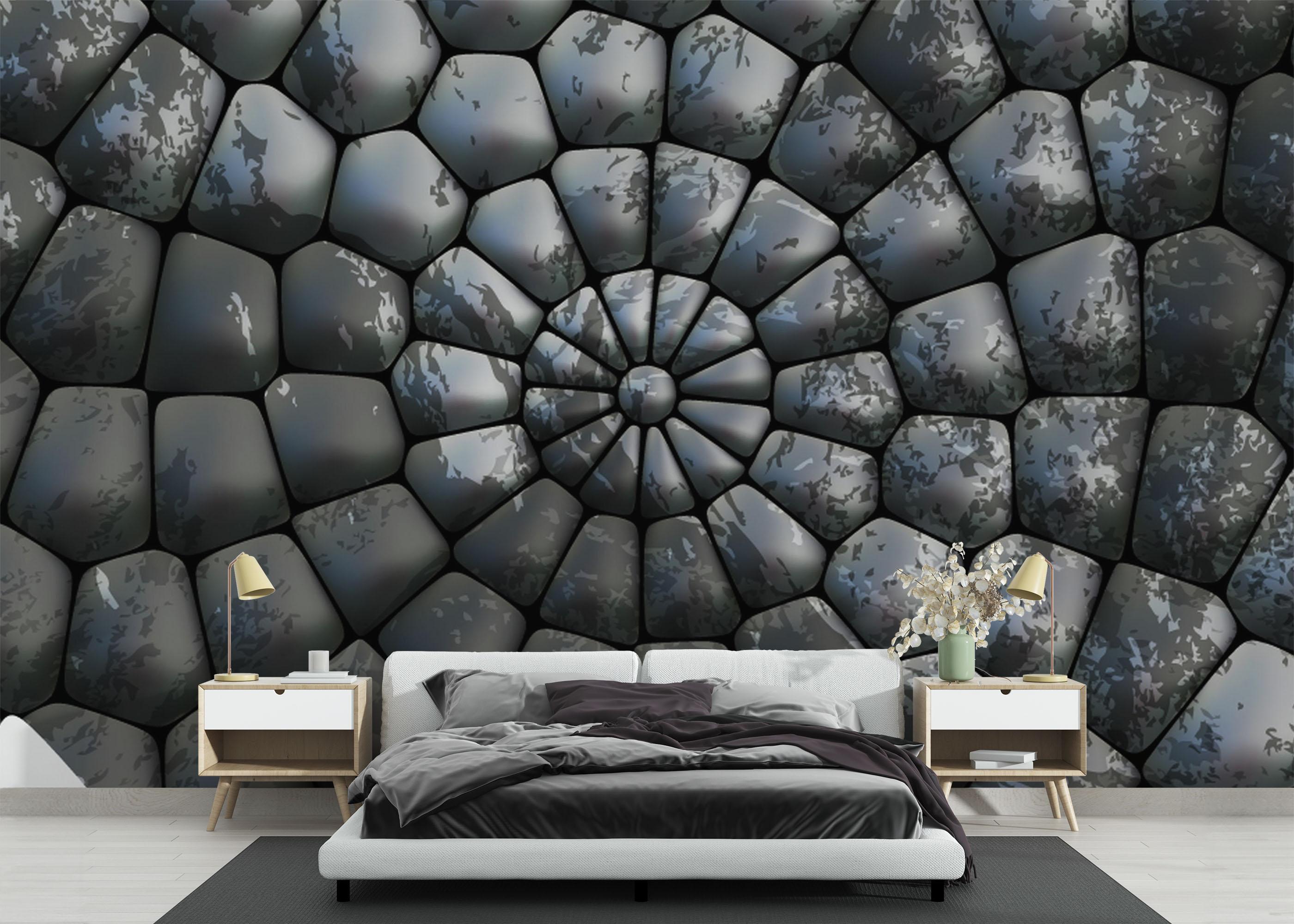 Fototapet Rock 3d Spiral mockup 3