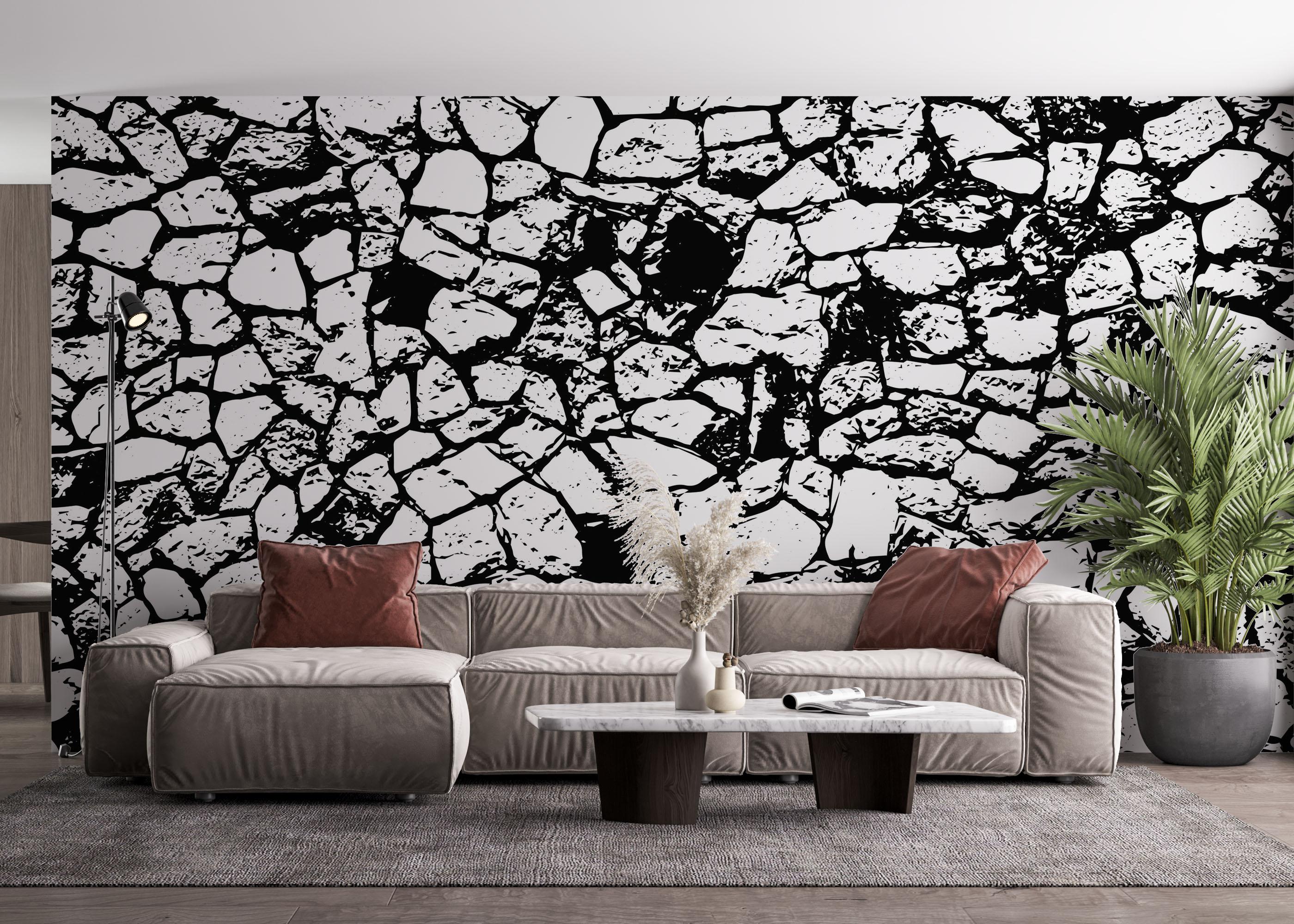 Fototapet Cracked Wall mockup 4