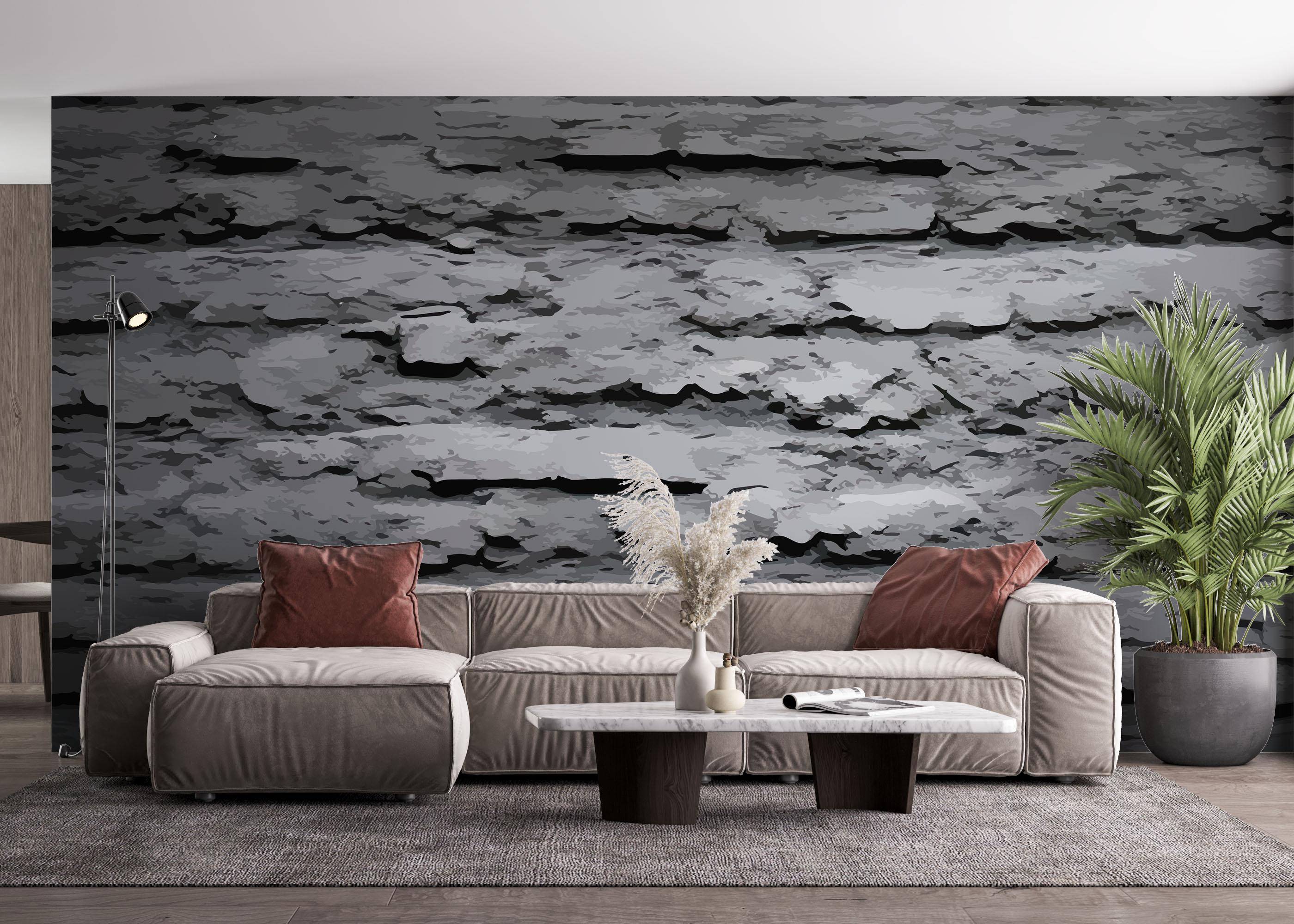 Fototapet Grey Paint Stone mockup 4