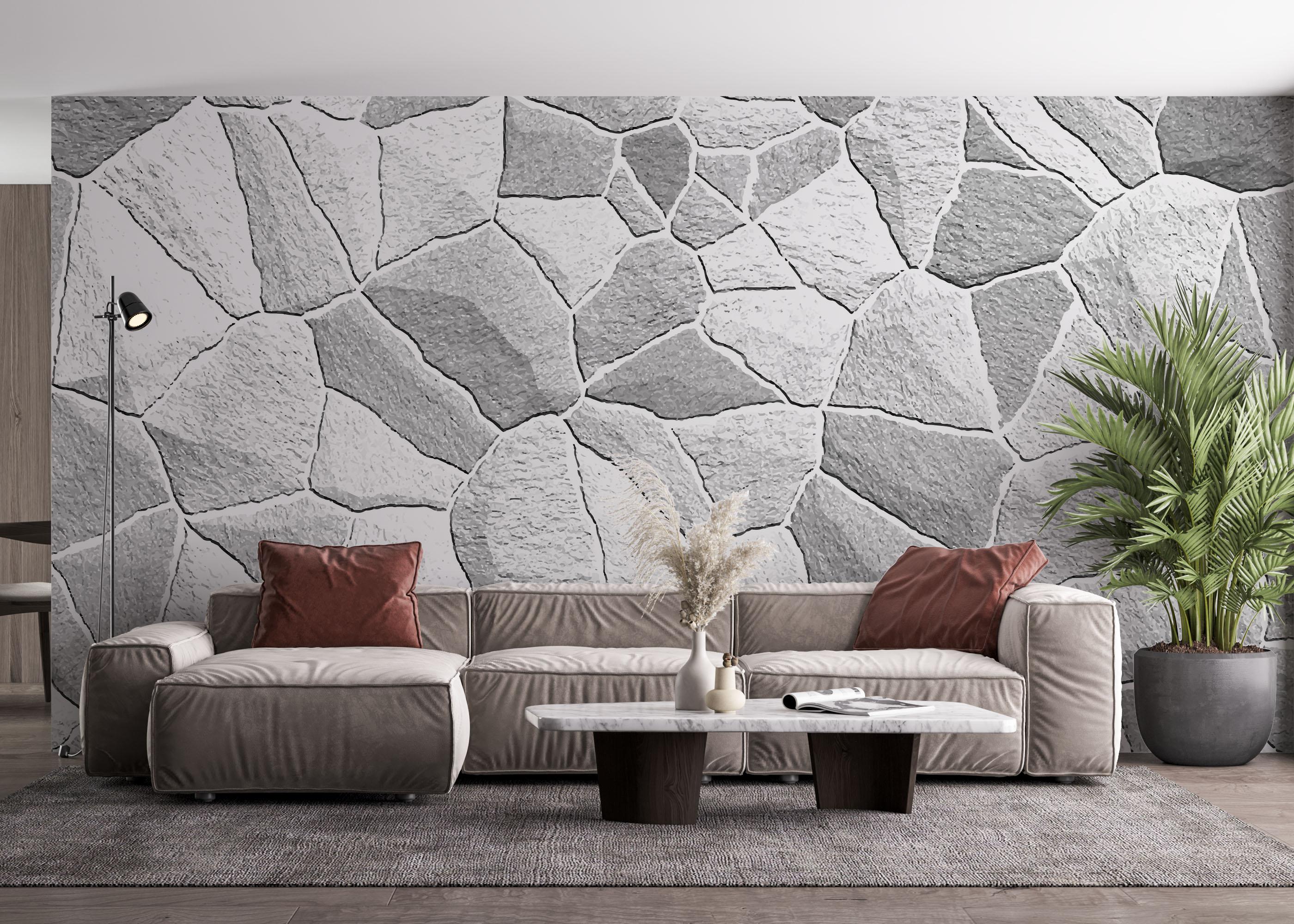 Fototapet Grey Shades Stone mockup 4