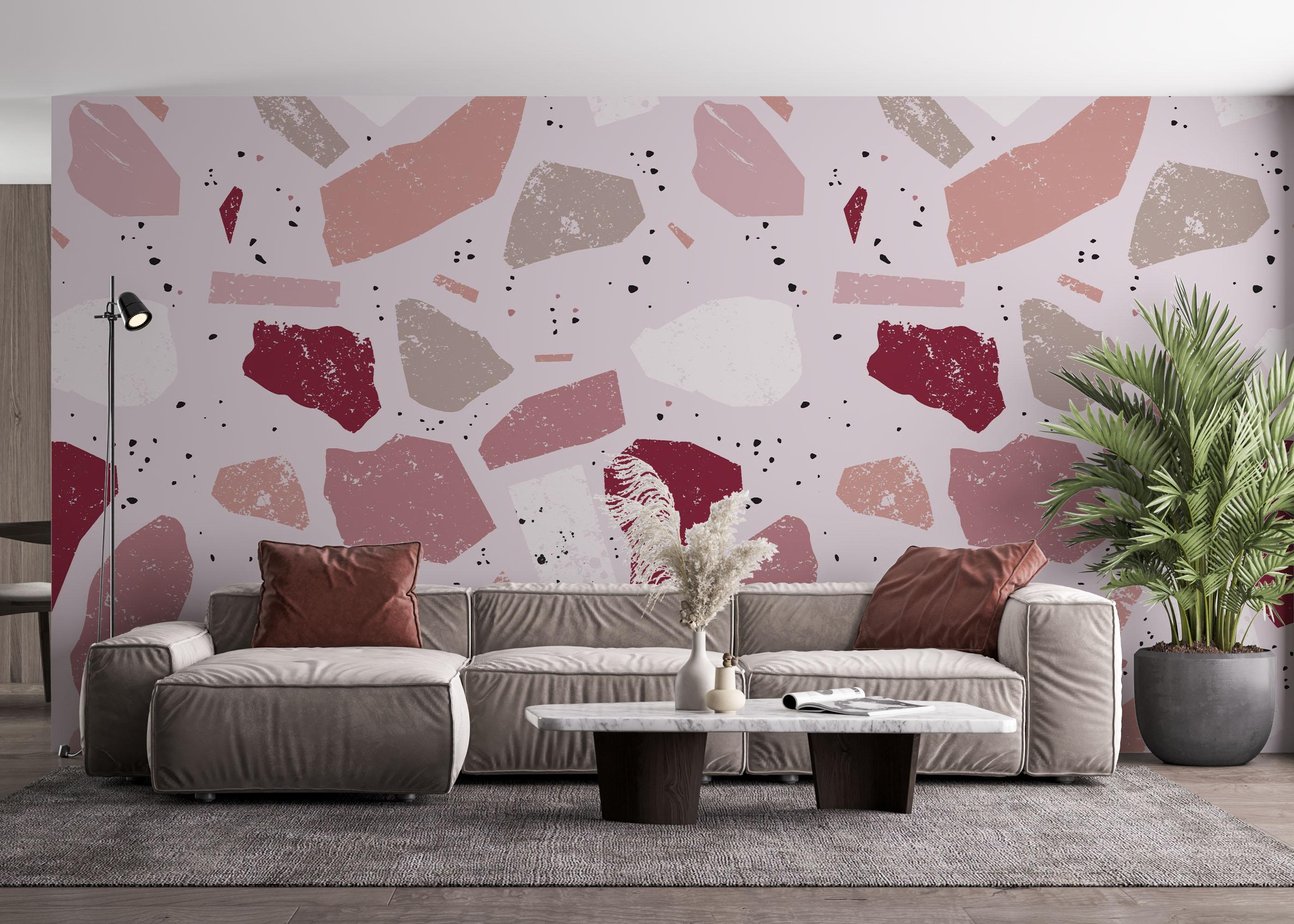 Fototapet Pastel Pink Stones mockup 4