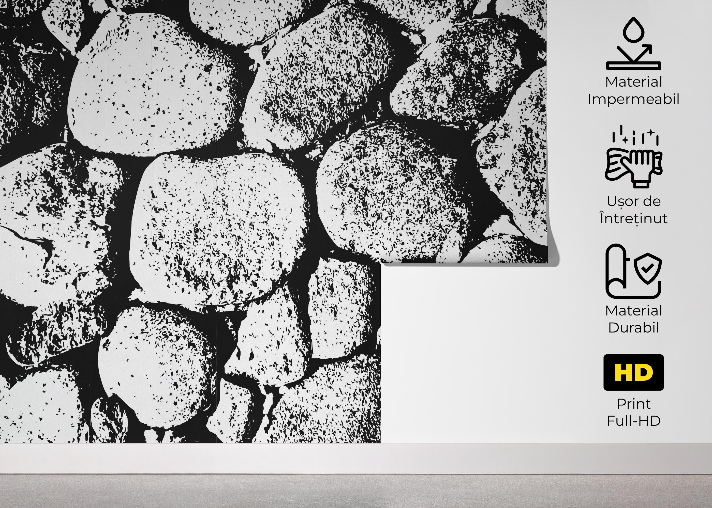 Fototapet Big Stone Wall mockup 5