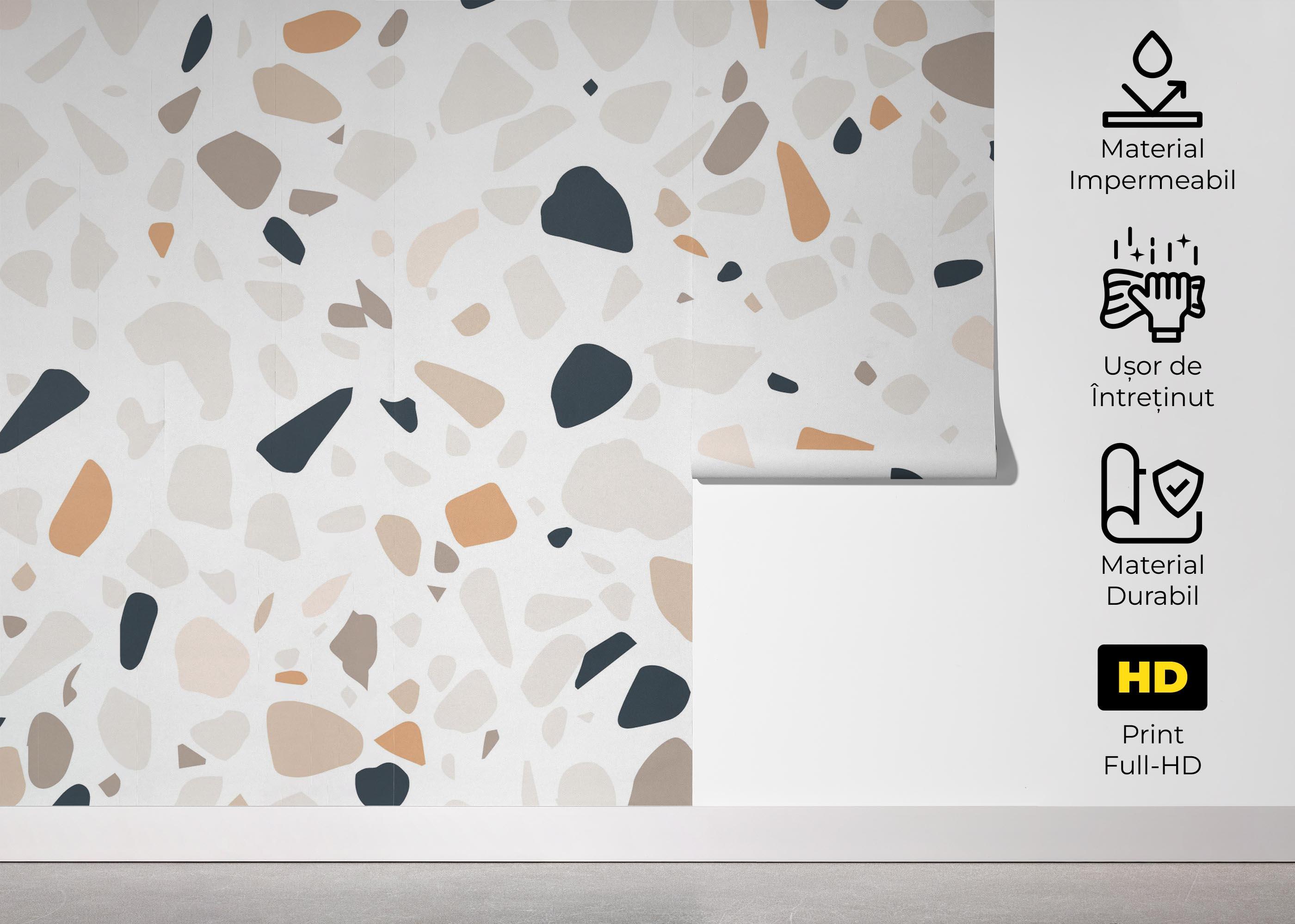 Fototapet Cream Blue Stone mockup 5