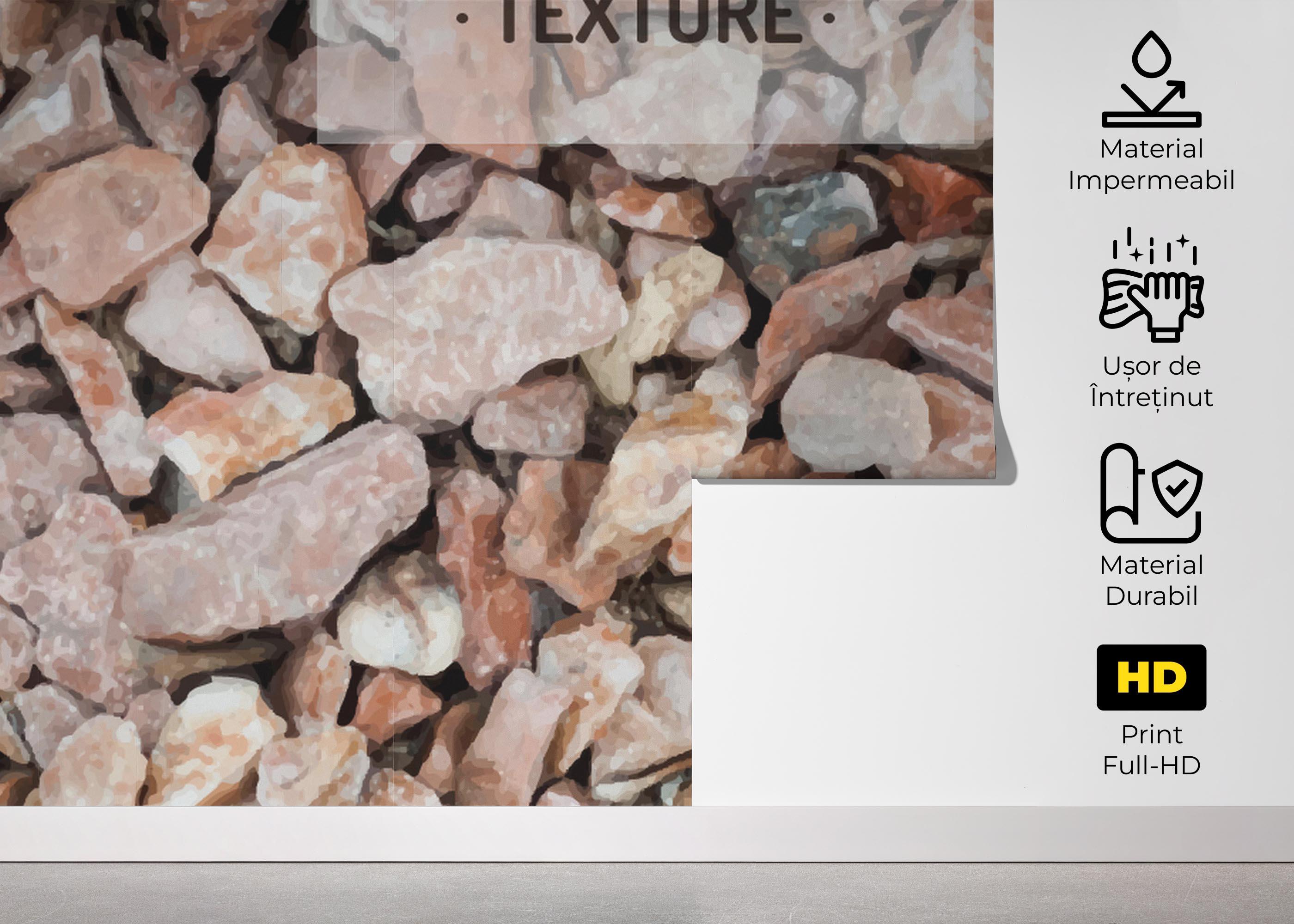 Fototapet Cream Orange Pebbles mockup 5