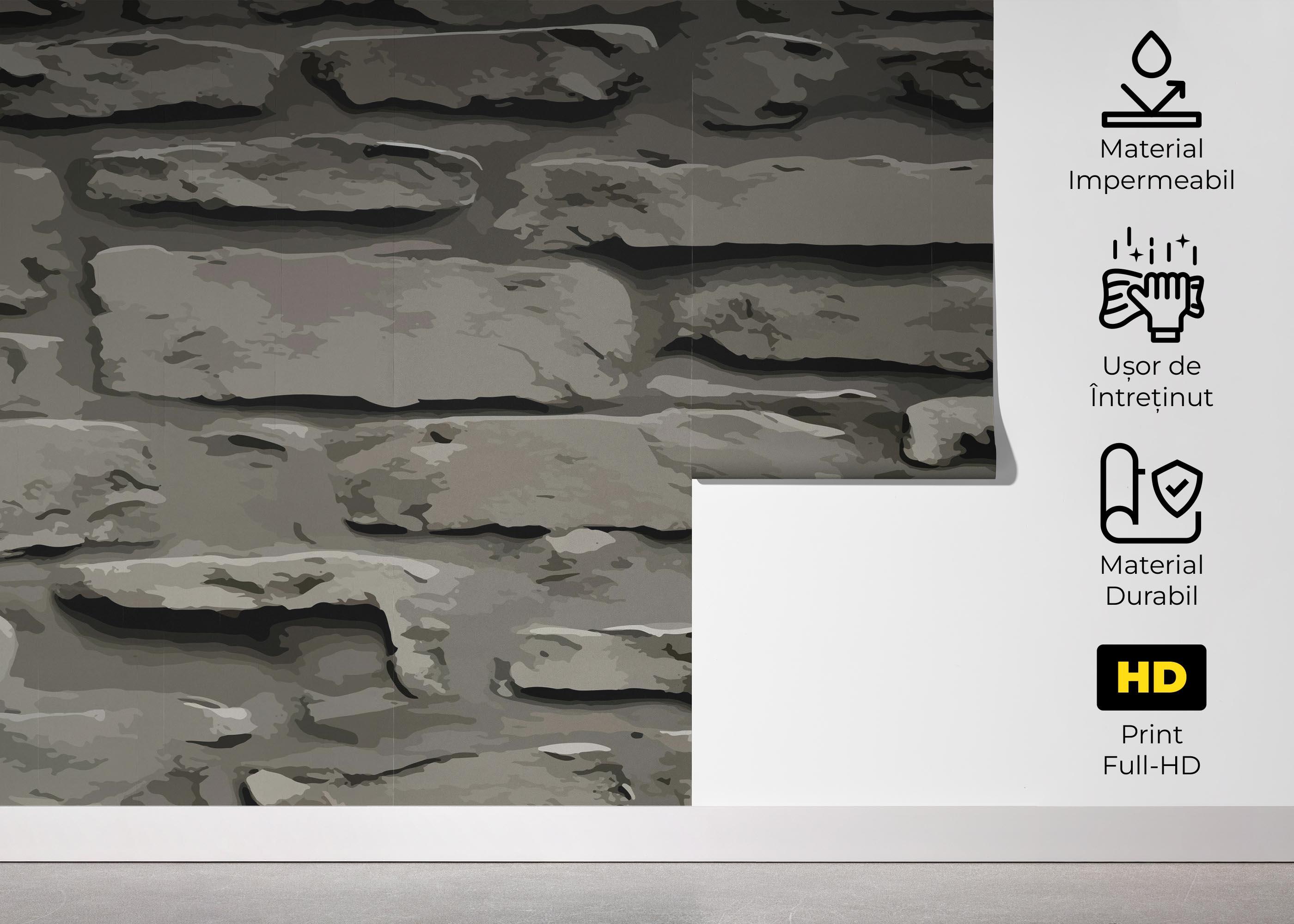 Fototapet Dark Cream Rocks mockup 5